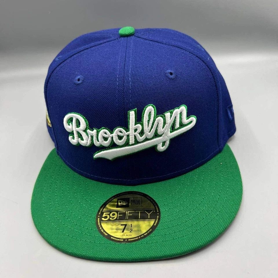 New Era Brooklyn Dodgers Hat Men 7 1/2 Jackie Robinson MLB Fitted Size ONE SIZE - 3 Thumbnail