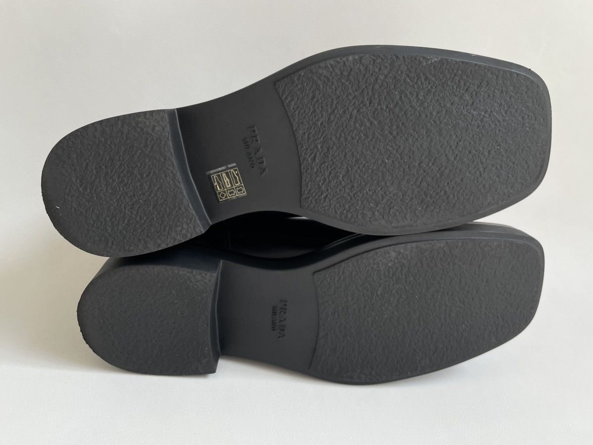 Prada Black Leather ‘Square Toe Boots’ Size US 10.5 / EU 43-44 - 13 Thumbnail