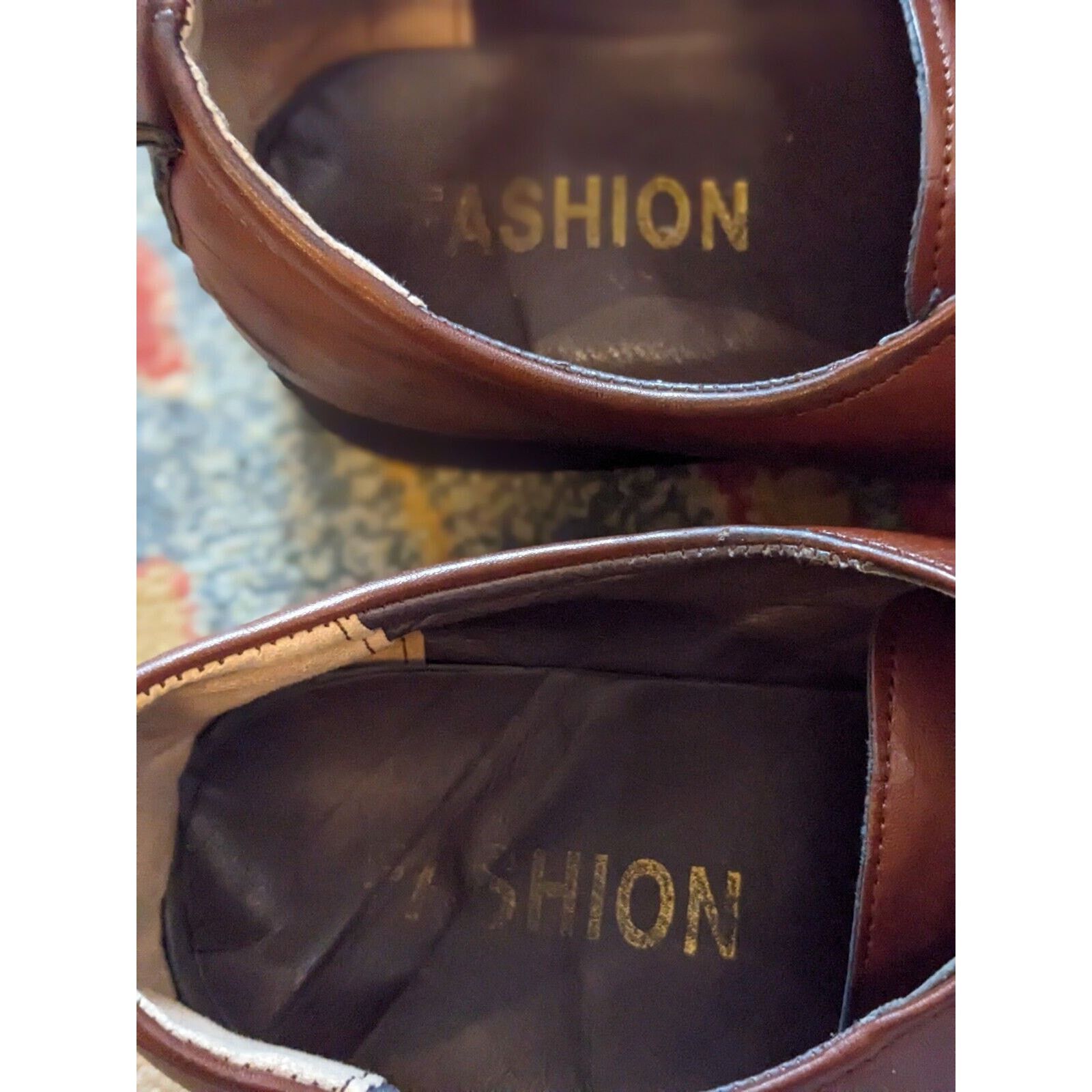 Other Men's Brown Derby Shoes Sz 46/12 Fashion Open Lace Style Size US 12 / EU 45 - 9 Thumbnail