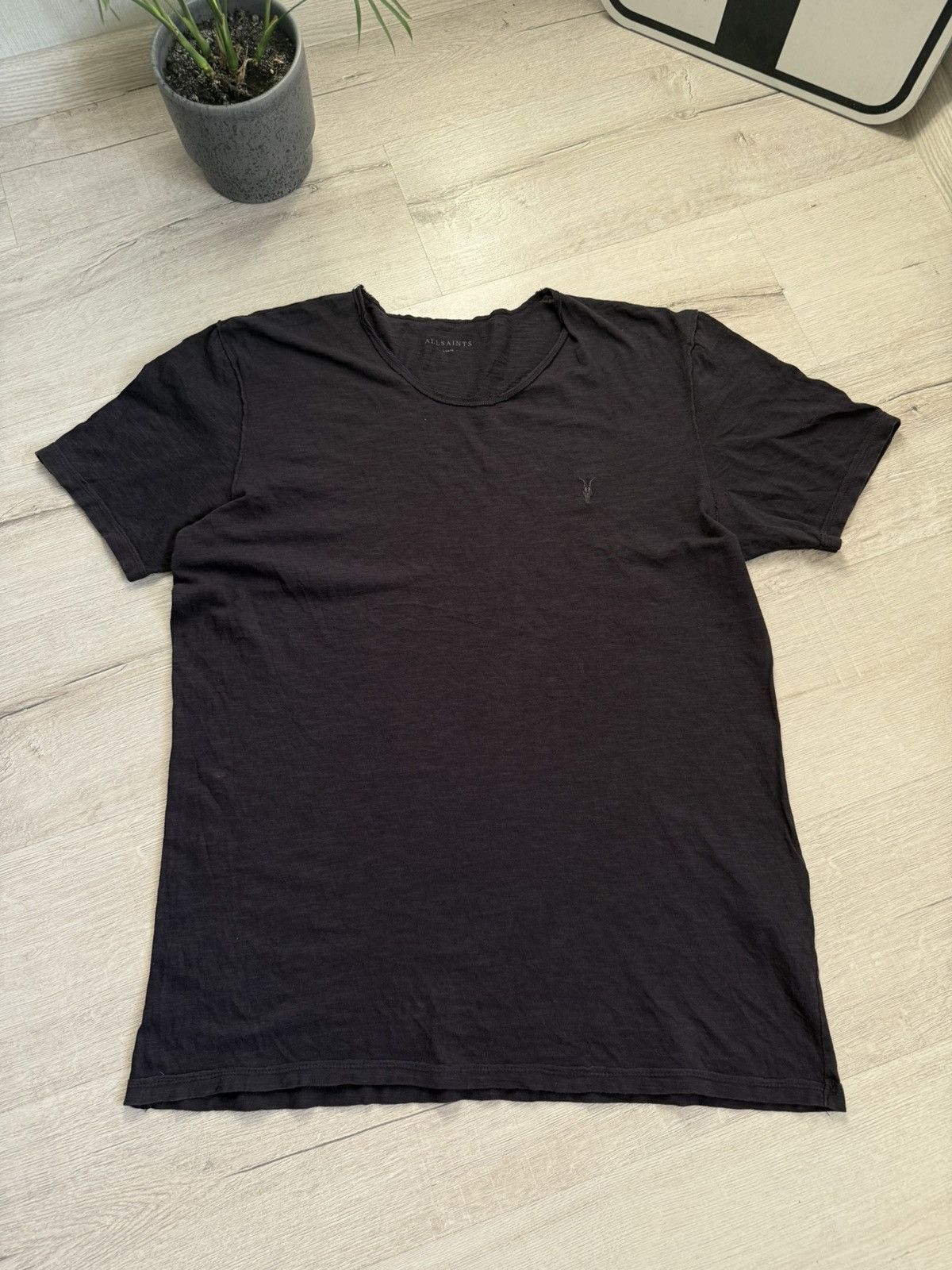 Japanese Brand Allsaints Basic T-shirt Minimalistic Like Rick Owens Y2k Size US L / EU 52-54 / 3 - 3 Thumbnail