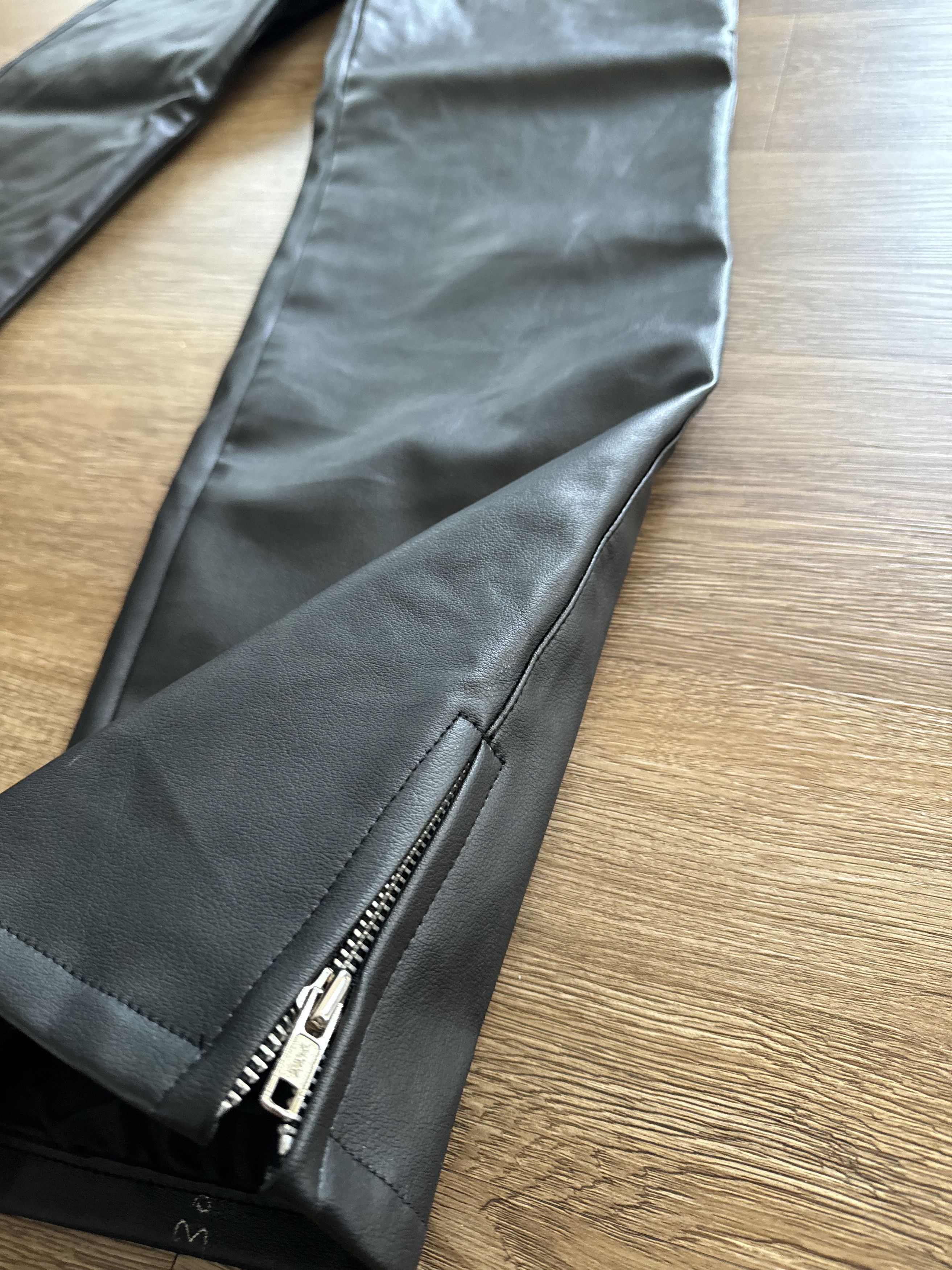 Jean AMBIT STUDIO Black Leather Jeans Size US 30 / EU 46 - 4 Thumbnail