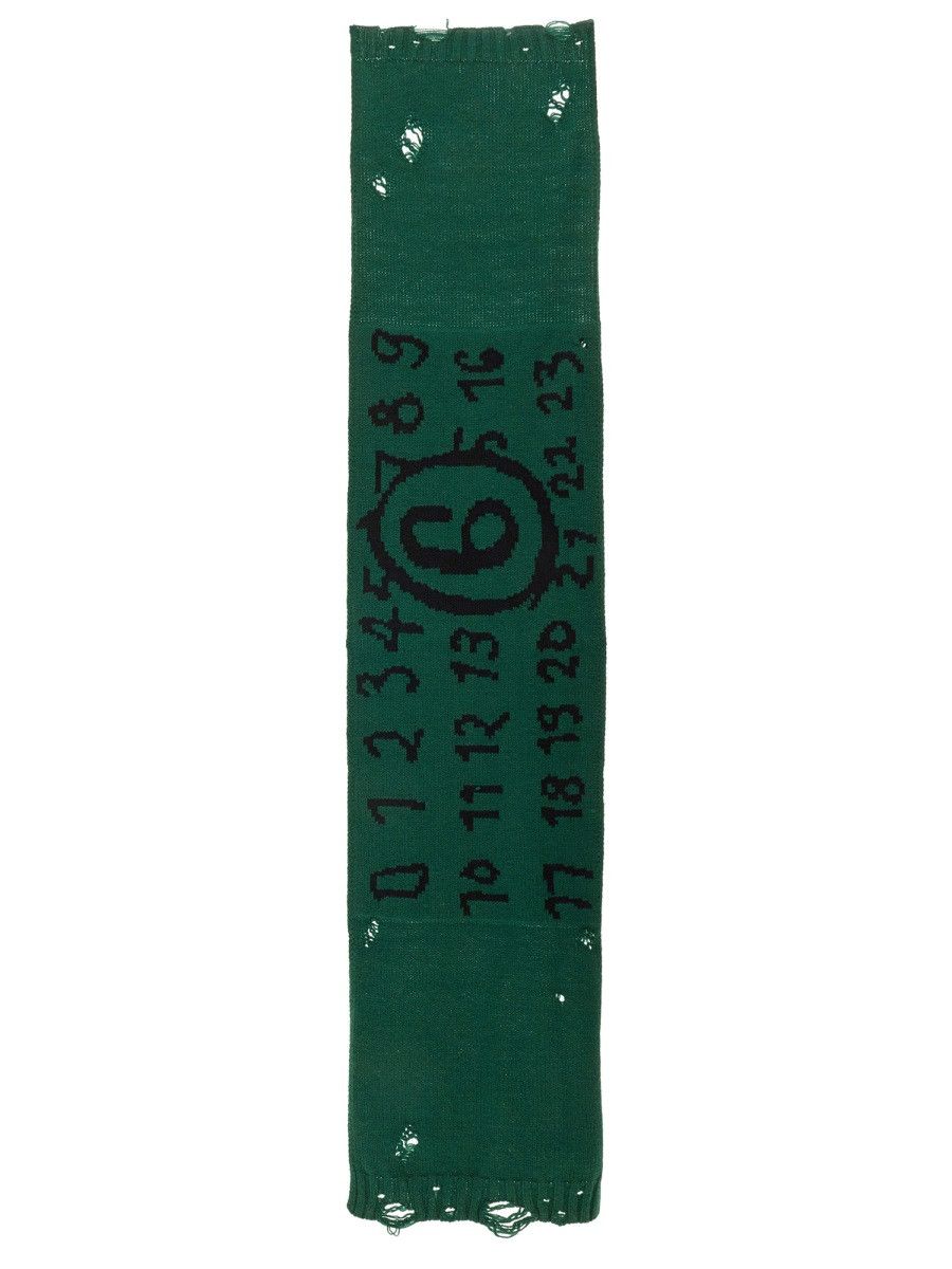 MM6 MM6 VIRGIN WOOL SCARF - GREEN Size ONE SIZE - 1 Thumbnail