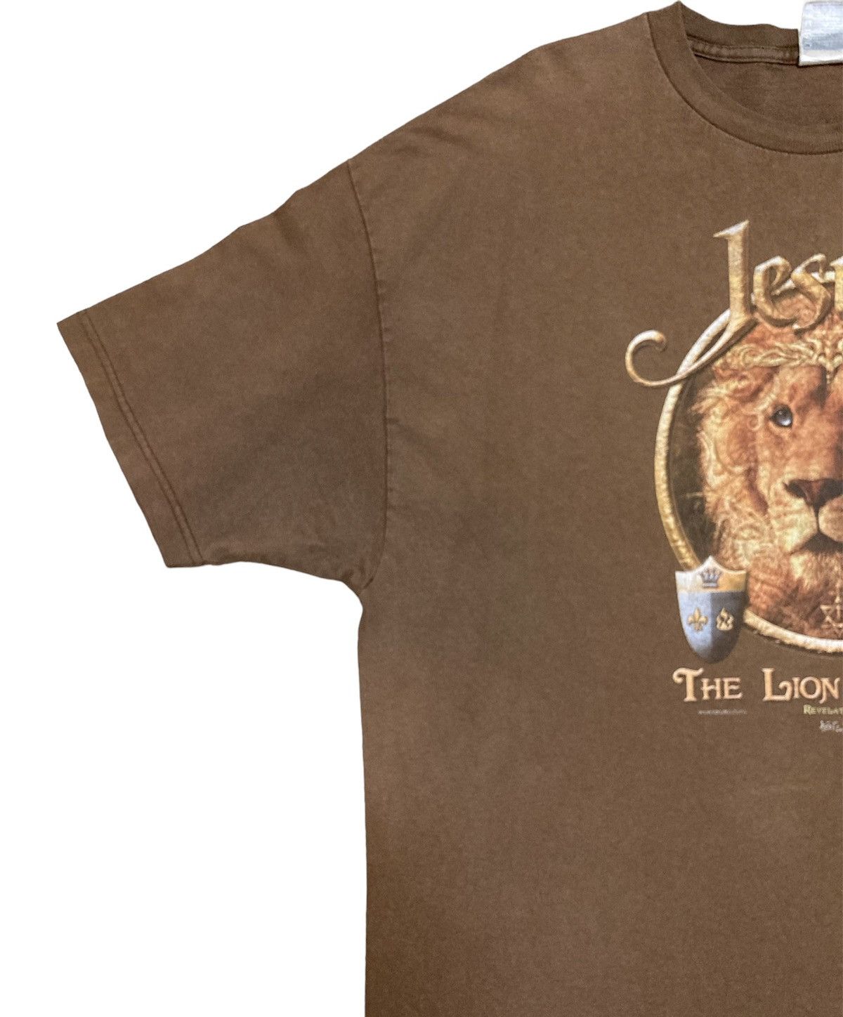 Vintage Vintage Jesus Lion Of Judah Brown T-Shirt Size US XXL / EU 58 / 5 - 4 Thumbnail