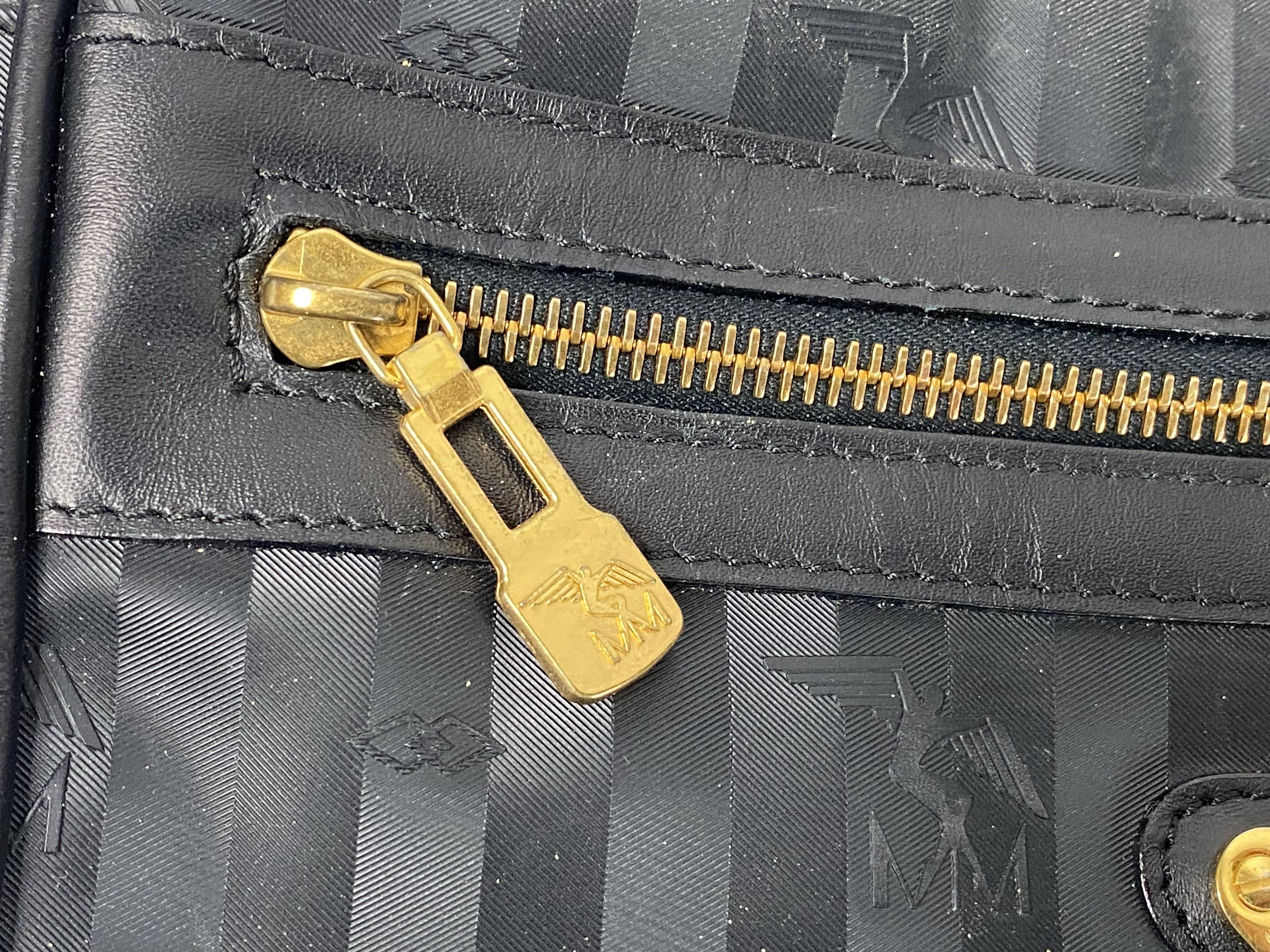 MAISON MOLLERUS MM VINERUS BLACK COATED CANVAS CROSSBODY BAG