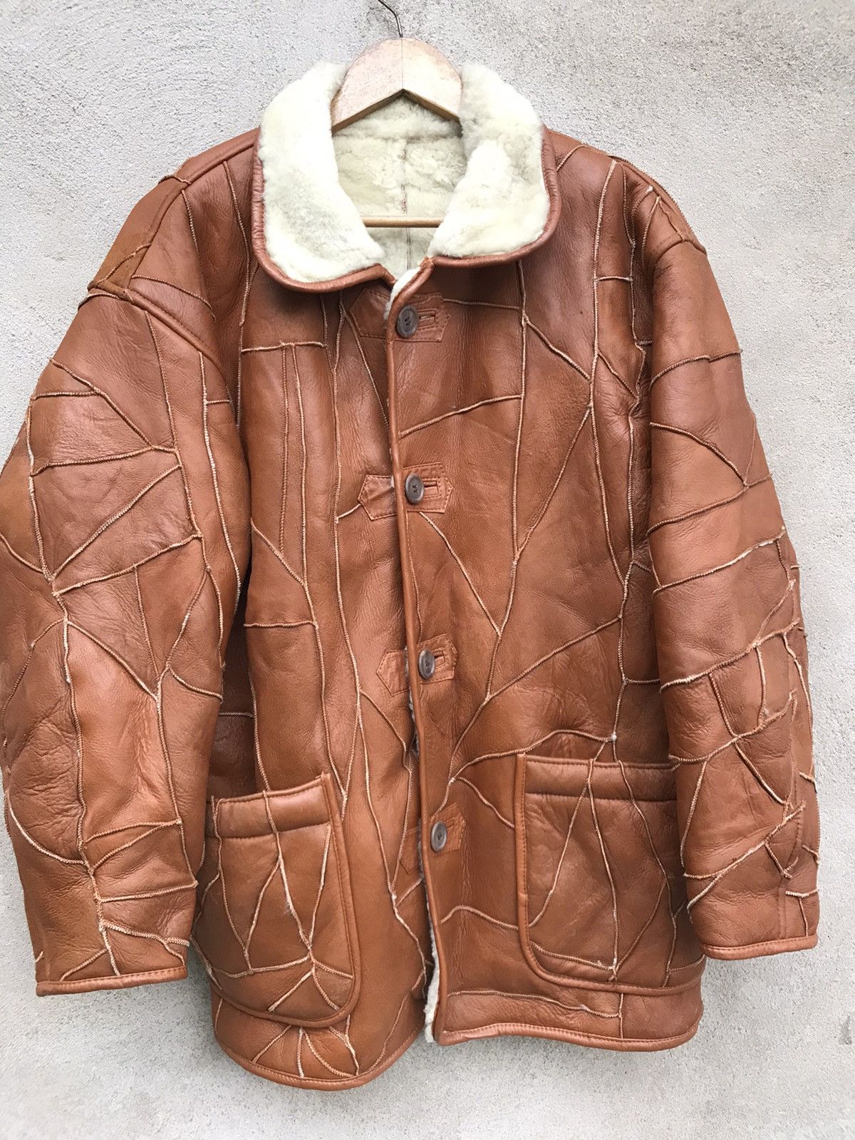 Genuine Leather GENUINE LEATHER FUR SHERPA JACKET Size US L / EU 52-54 / 3 - 5 Thumbnail