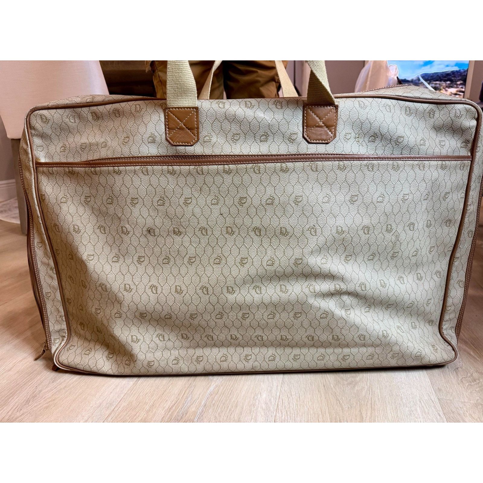 Dior DIOR Monogram Travel Duffle Bag 30x16" Logo Canvas | COA Size ONE SIZE - 4 Thumbnail