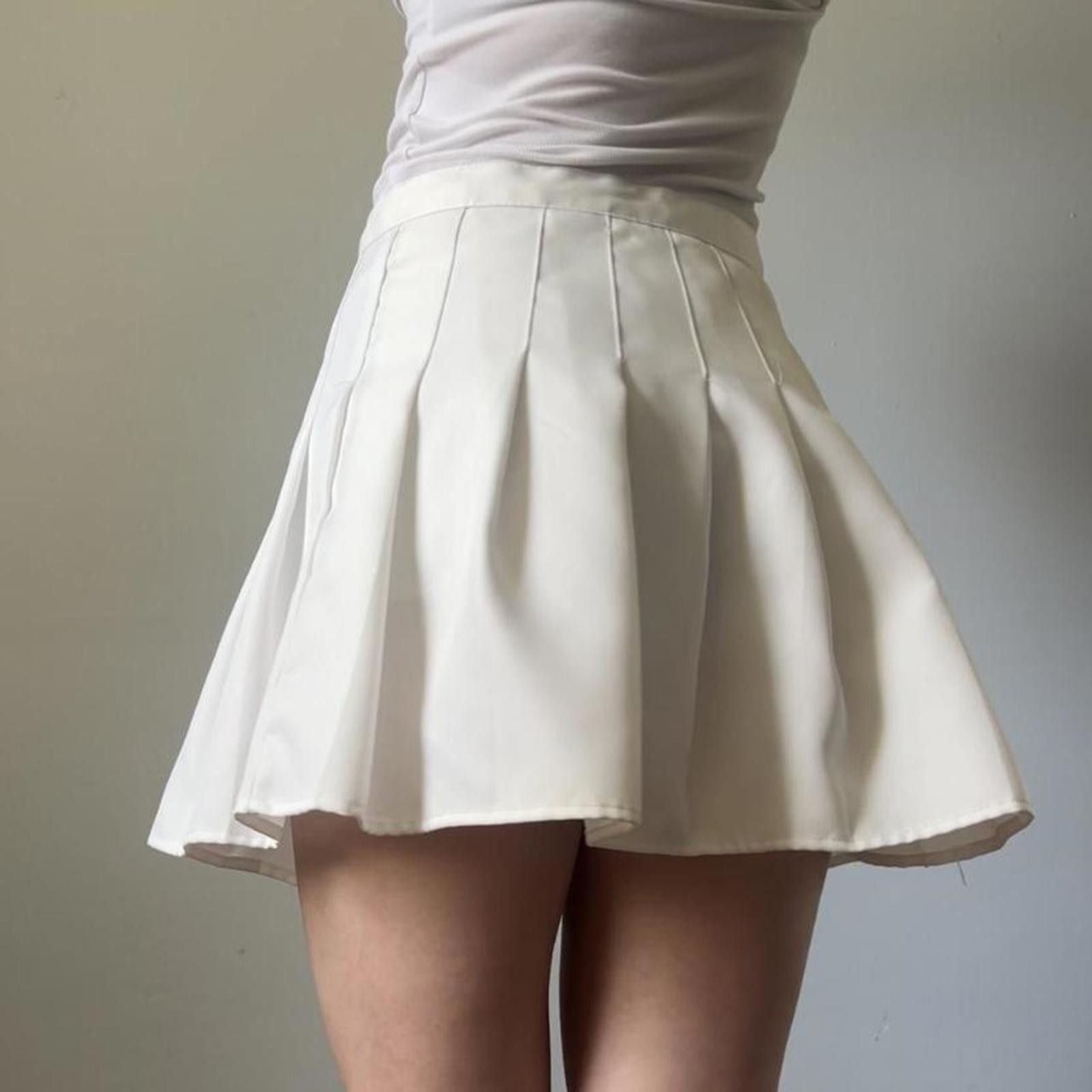 Other White preppy skater skirt Size 32" / US 10 / IT 46 - 2 Thumbnail