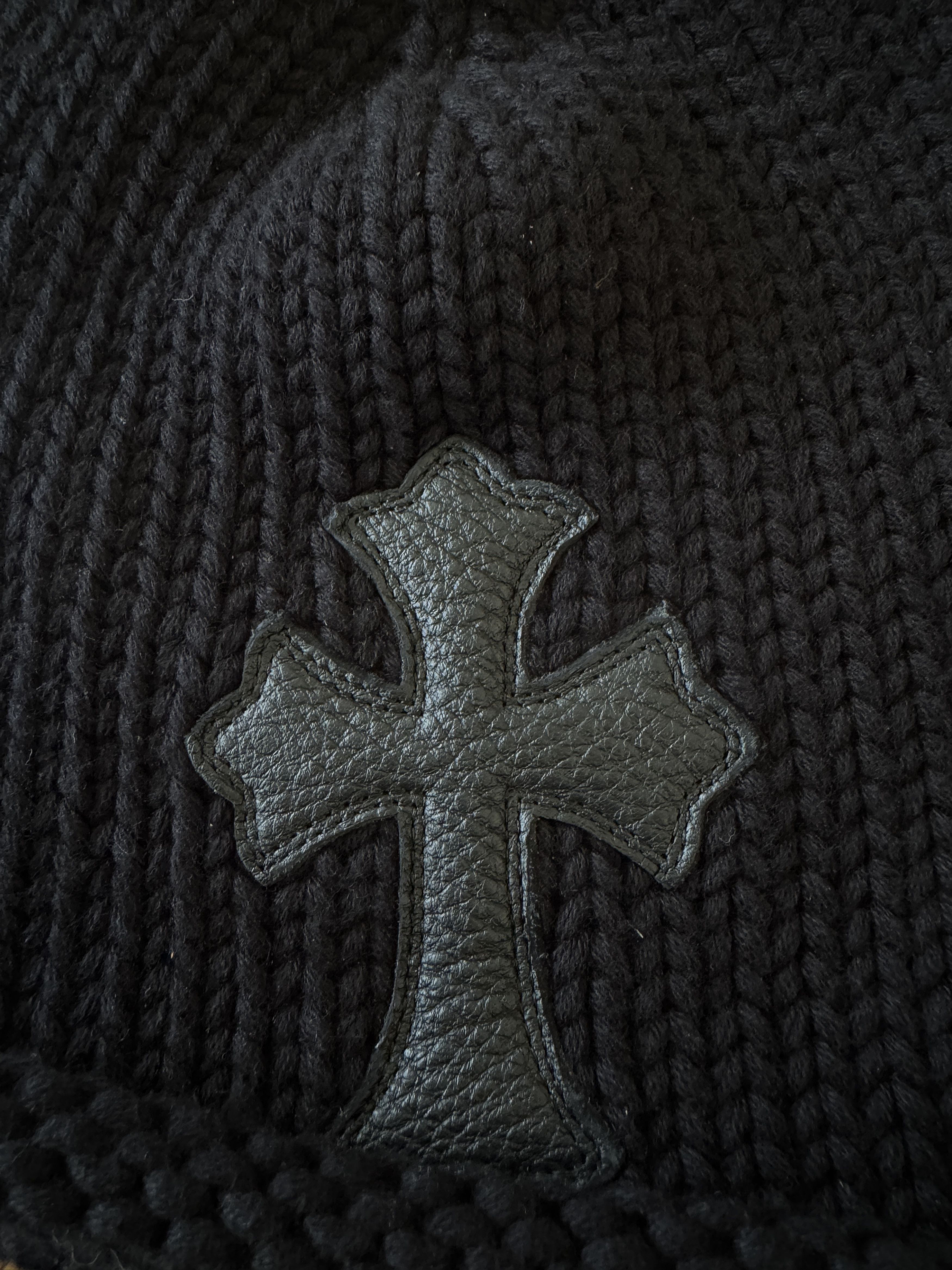 Chrome Hearts Chrome Hearts Cashmere Beanie with Cross Patch Size ONE SIZE - 2 Thumbnail