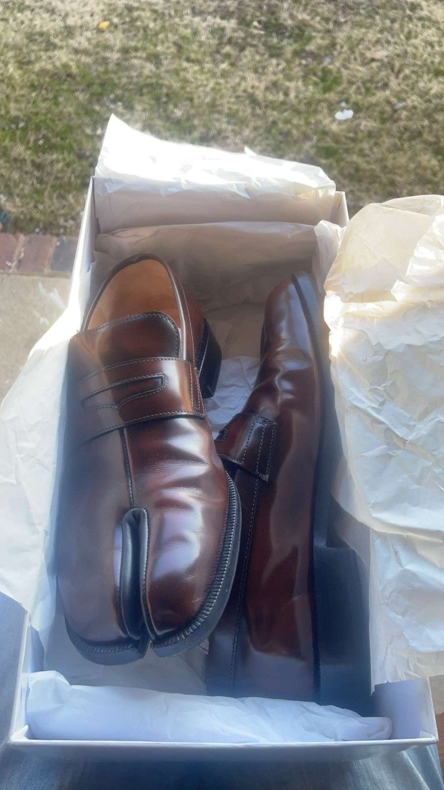 Maison Margiela Maison Margiela Brown Tabi Loafers Size US 10.5 / EU 43-44 - 9 Thumbnail