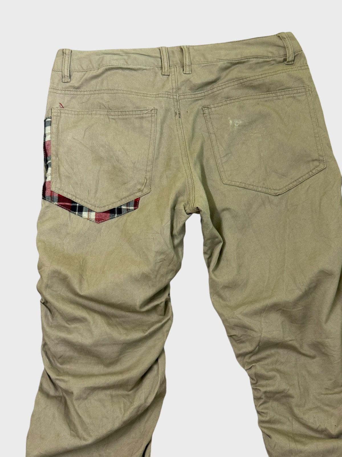 Japanese Brand Stacked Pant Plaid Tartan Distressed pant Size US 32 / EU 48 - 9 Thumbnail