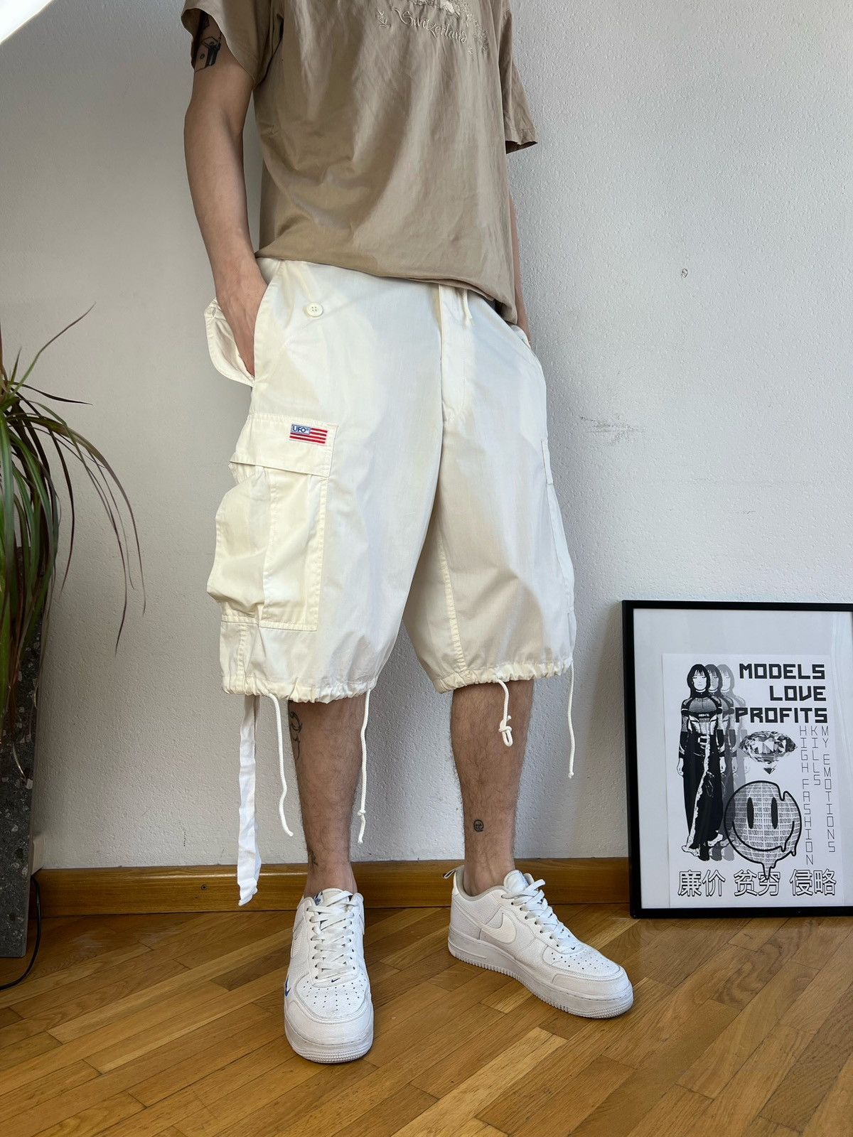 image of Made In USA x Military Vintage Ufo Bandage Knickers Pants in White, Men's (Size 30)