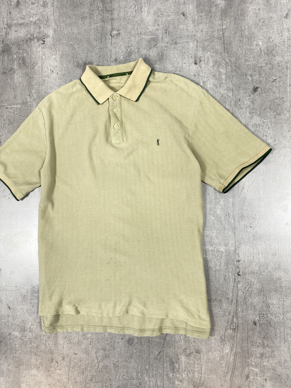 Vintage Rare Vintage Yves Saint Laurent Knit Polo T-Shirt YSL Size US XL / EU 56 / 4 - 2 Thumbnail
