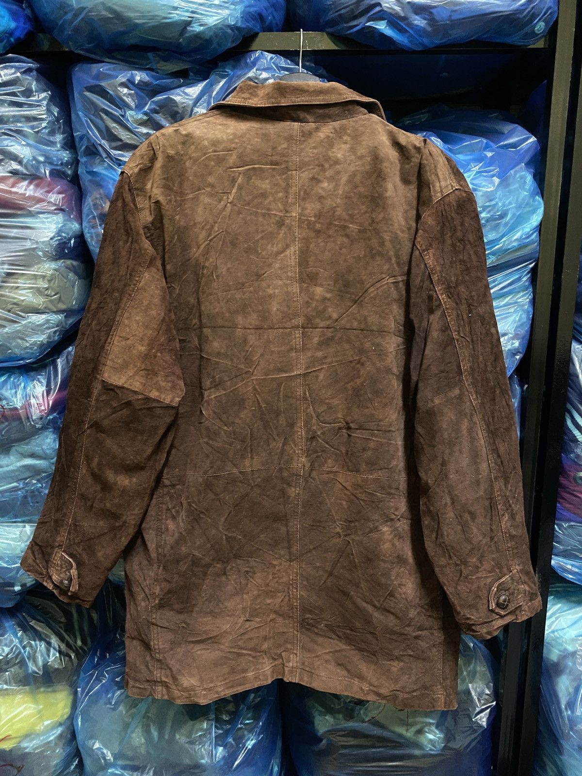 Japanese Brand Vintage GEMBONY Brown Suede Hunting JacketWorkwear Inspired Size US L / EU 52-54 / 3 - 5 Thumbnail