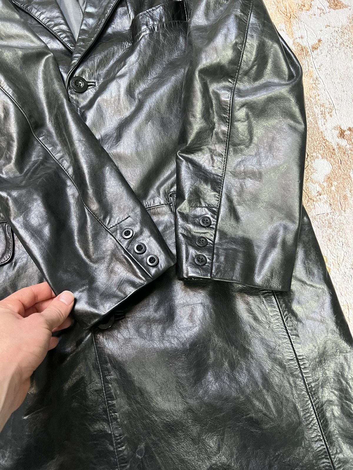 Japanese Brand × Vintage Vintage sick Japanese leather coat Size US L / EU 52-54 / 3 - 5 Thumbnail