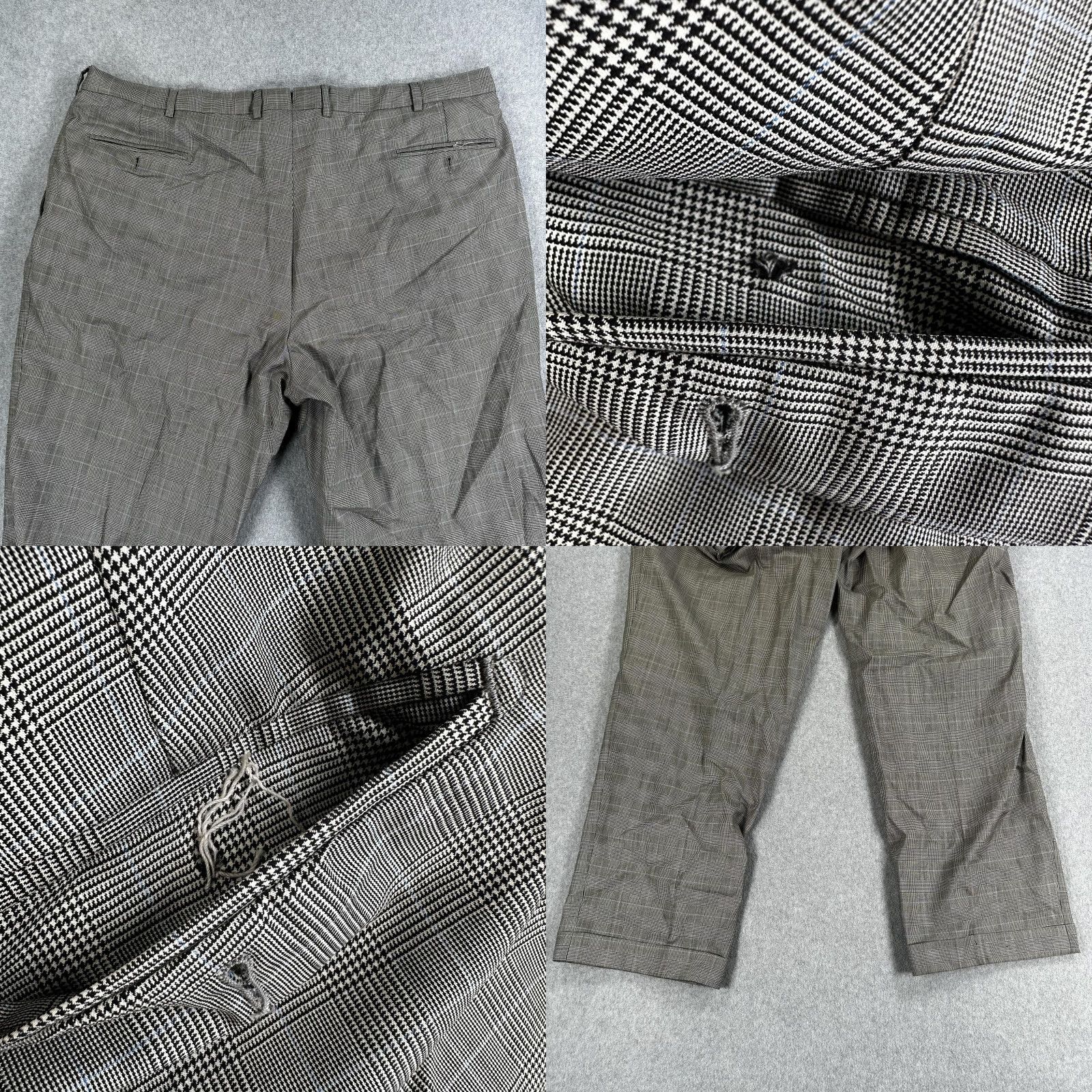 Ermenegildo Zegna VINTAGE Ermenegildo Zegna Dress Pants Mens 44x32 Gray Plaid Su Misura Made Switzerland Size US 44 / EU 60 - 8 Thumbnail