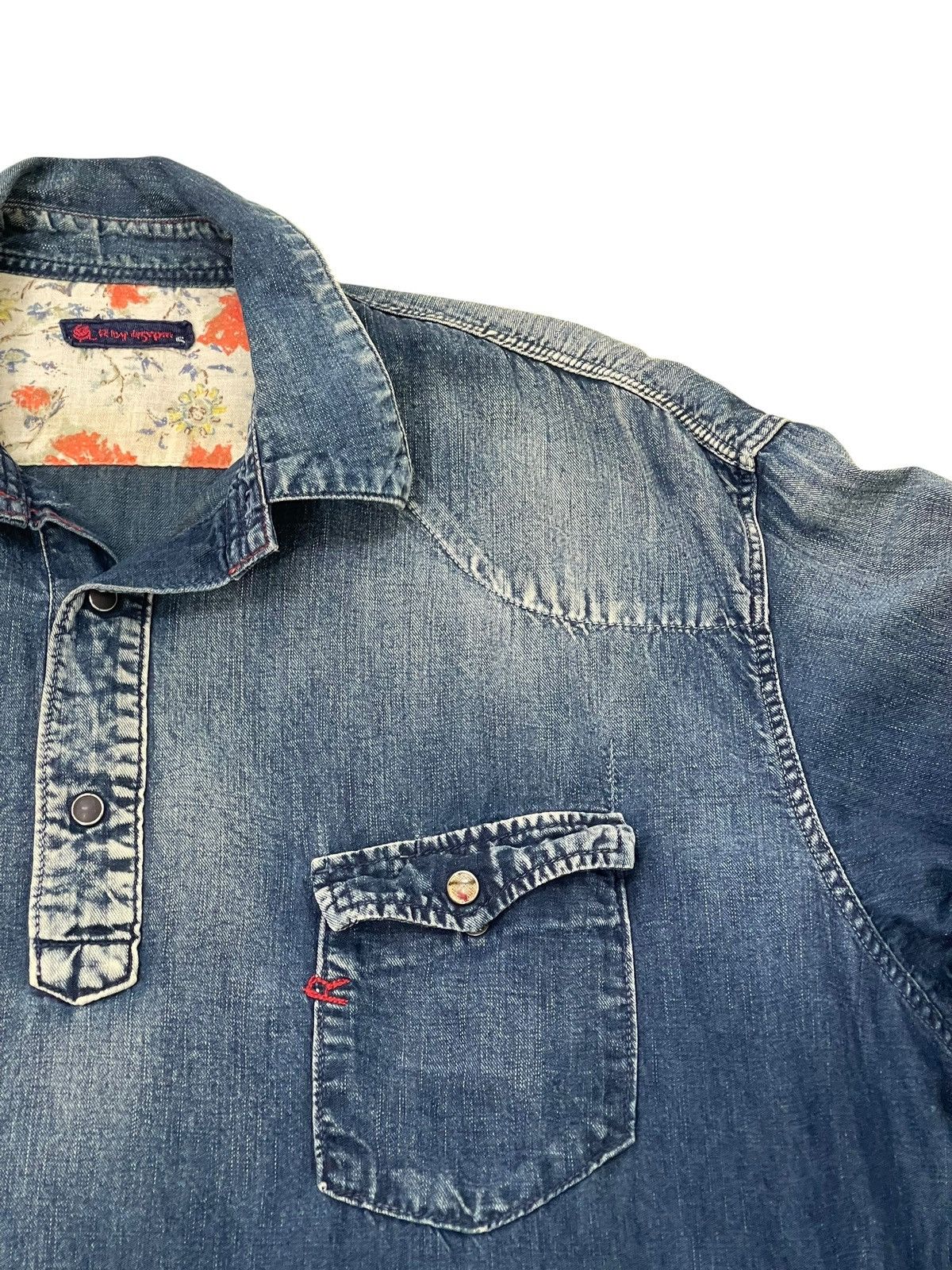 45rpm Indigo Blue 45rpm Westerner Pullover Shirt 7🟩0 Size US L / EU 52-54 / 3 - 9 Thumbnail