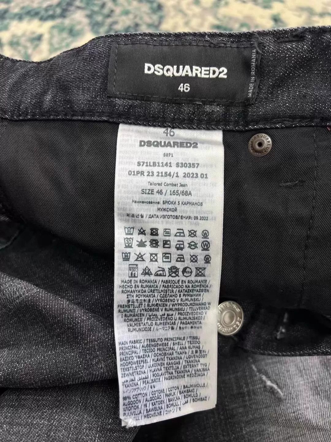 Dsquared2 Dsquared2 23SS Tailored Combat 9 Ankle Black Gray Washed Size US 30 / EU 46 - 5 Thumbnail