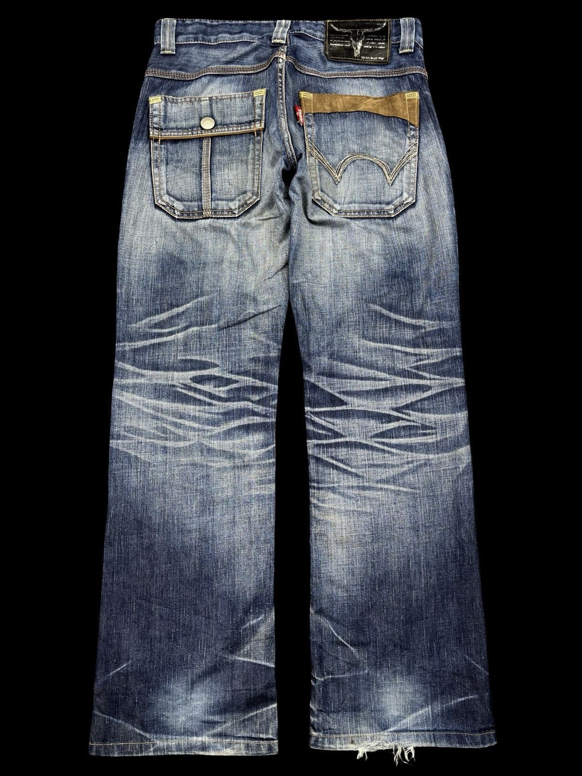 Edwin 💥Thrashed💥Sick Edwin Raw Fades Bush Denim F940 Size US 32 / EU 48 - 2 Thumbnail