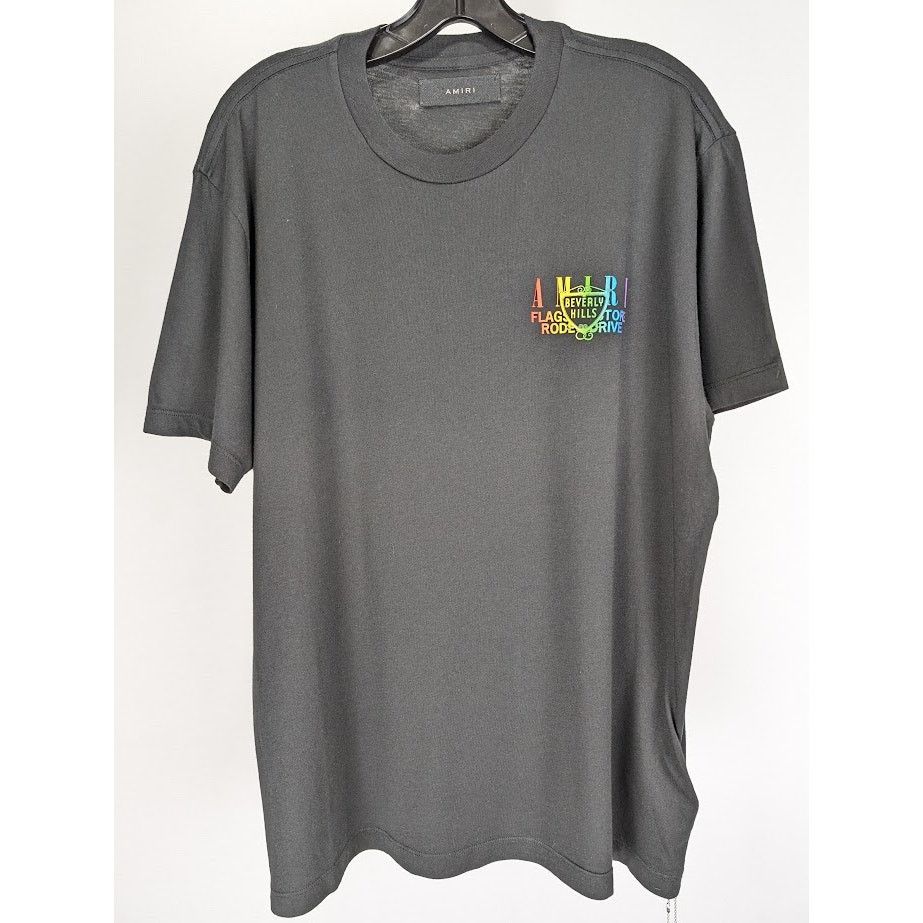 Amiri o1rshd1 Q:3 / Amiri XO Beverly Hills Tee in Black / Rainbow Size US M / EU 48-50 / 2 - 3 Thumbnail