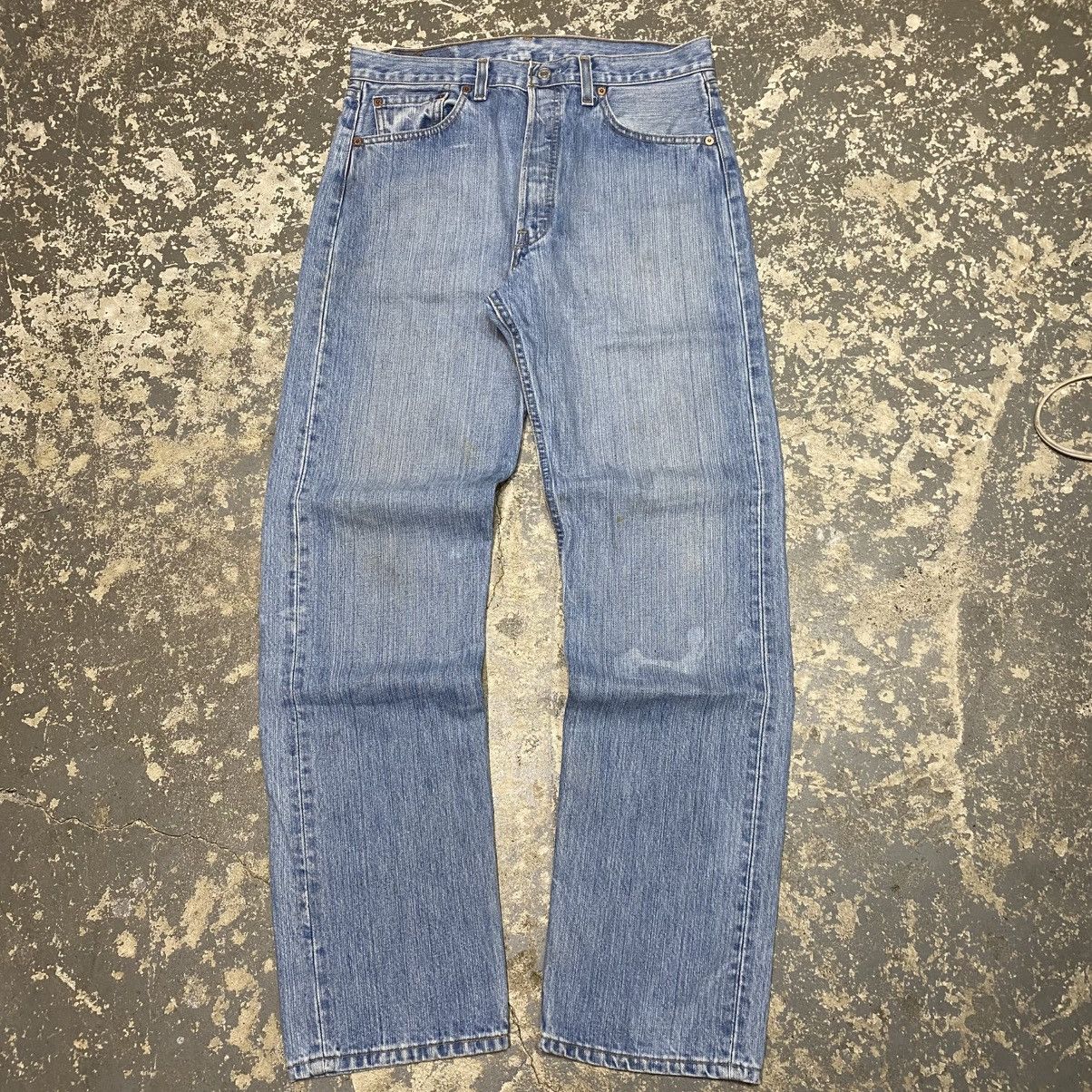 Japanese Brand × Levi's × Vintage Vintage Levis 501 Light Wash Botton Fly Denim Jeans USA 90s Size US 33 - 5 Thumbnail