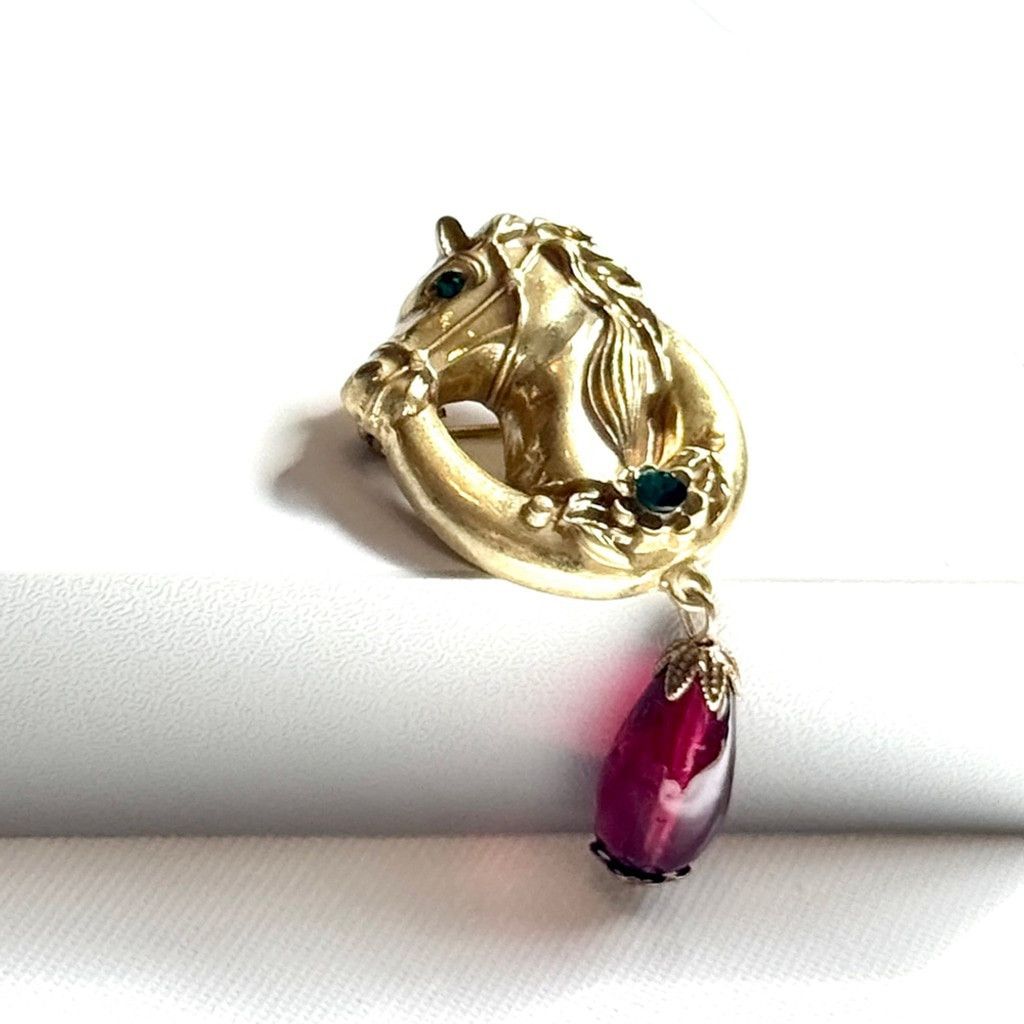 Neiman Marcus NEIMAN MARCUS | Vintage-Style Lion Head Brooch | Gold Tone R Size ONE SIZE - 6 Thumbnail