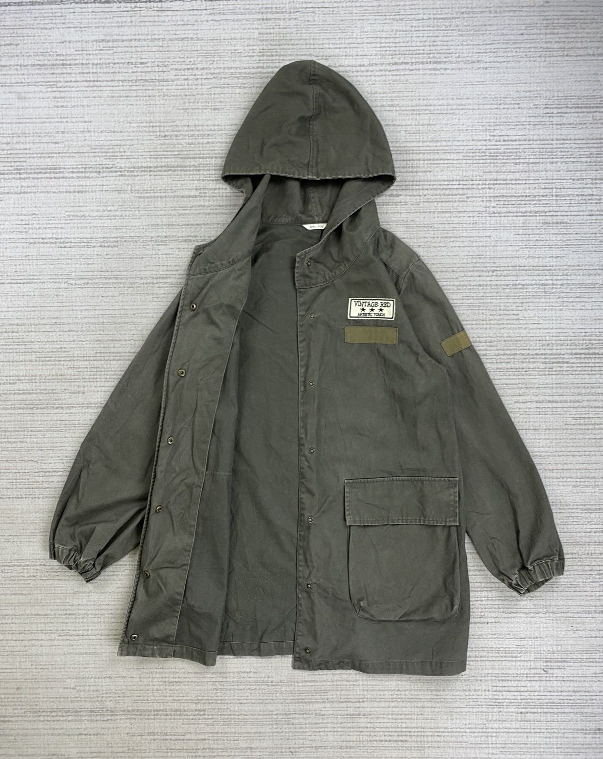 Vintage Avan Lily Military Style Parka Hoodie Jacket