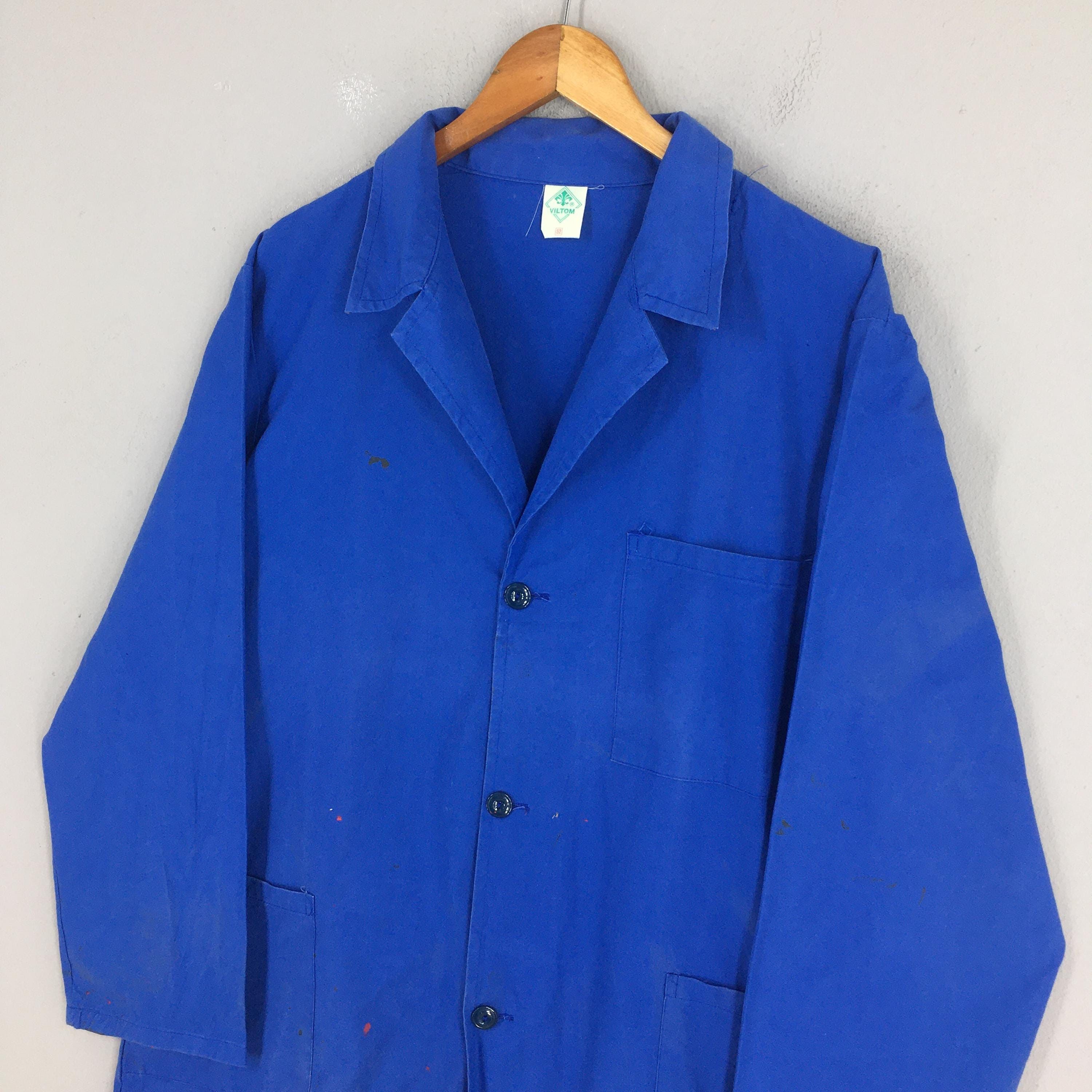 Le Laboureur 80s Viltom Frenchwork Sanforized Indigo Blue Jacket Large Size US L / EU 52-54 / 3 - 3 Thumbnail