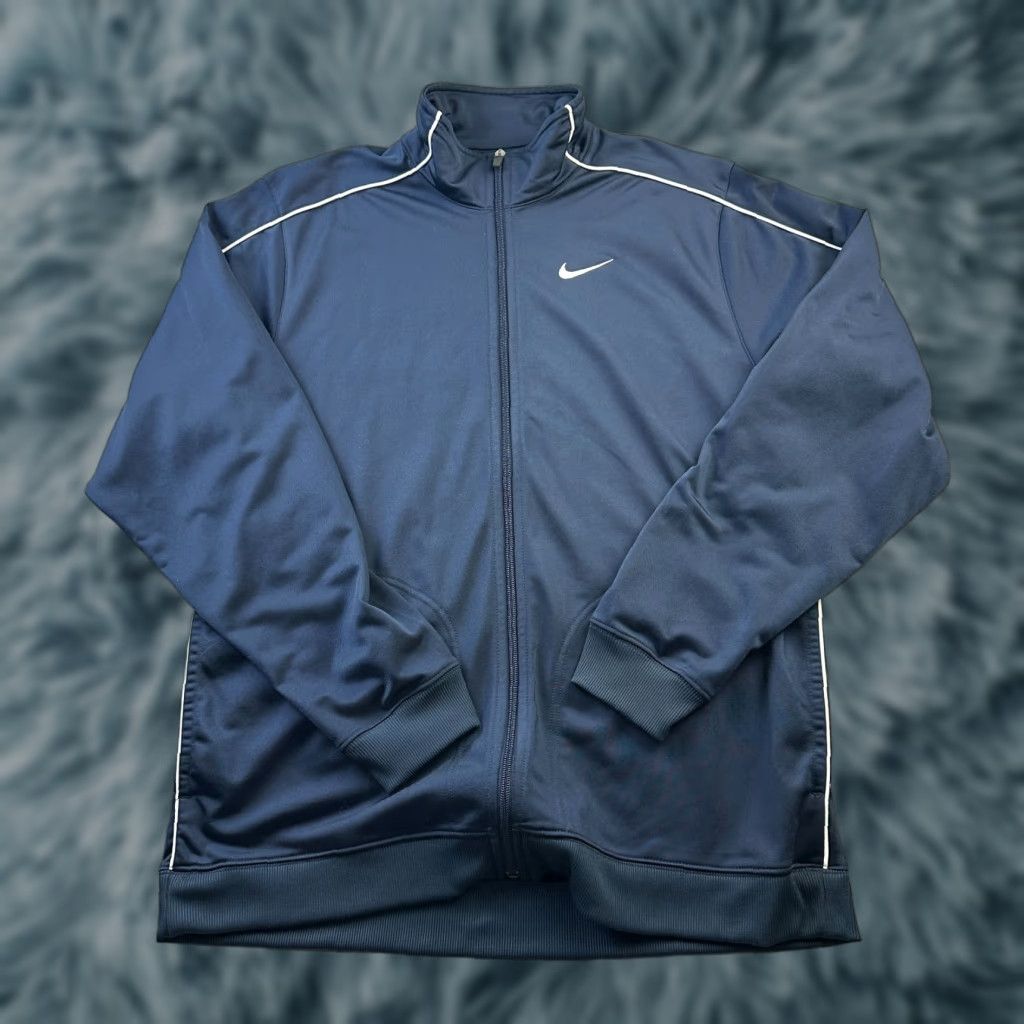 Nike VINTAGE Nike Jacket Mens Large Blue Full Zip Track Size US L / EU 52-54 / 3 - 1 Thumbnail