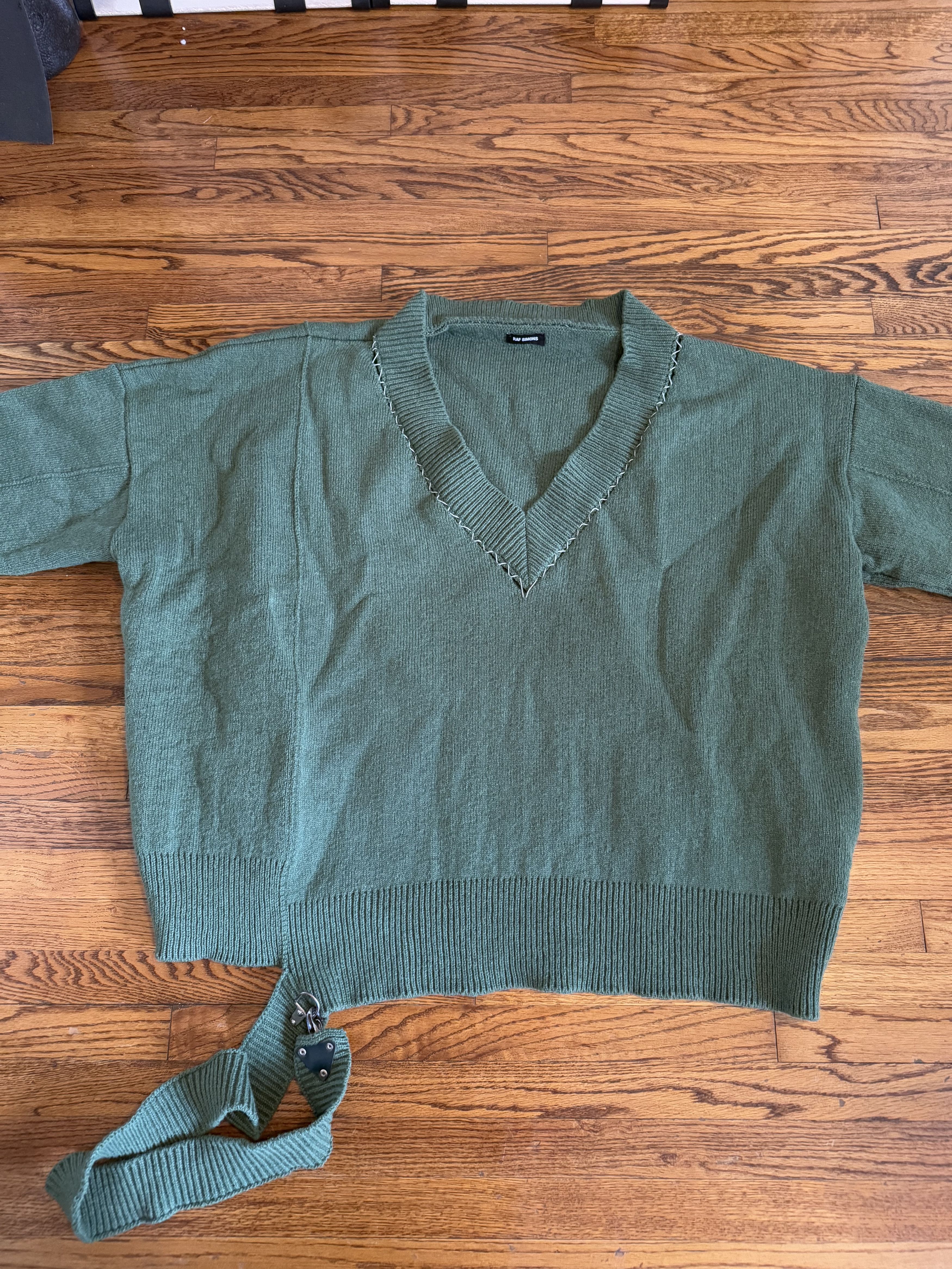 Raf Simons Raf Simons Oversized V Neck Sweater SS18 Size US M / EU 48-50 / 2 - 2 Thumbnail