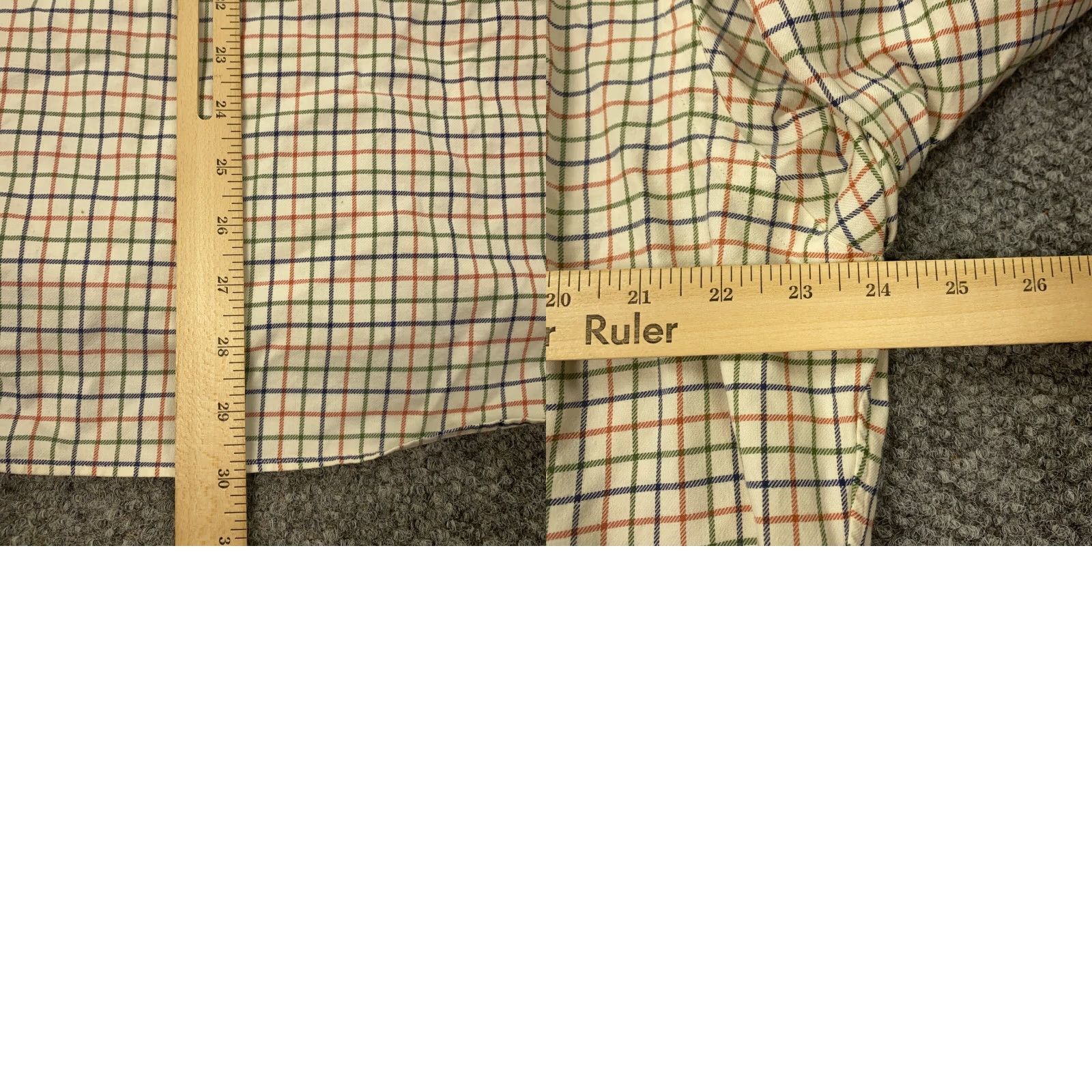 Ralph Lauren Ralph Lauren Mens Shirt Large Beige Plaid Long Sleeve Button-Up Classic Fit 100% Cotton Multicolor Size US L / EU 52-54 / 3 - 8 Thumbnail