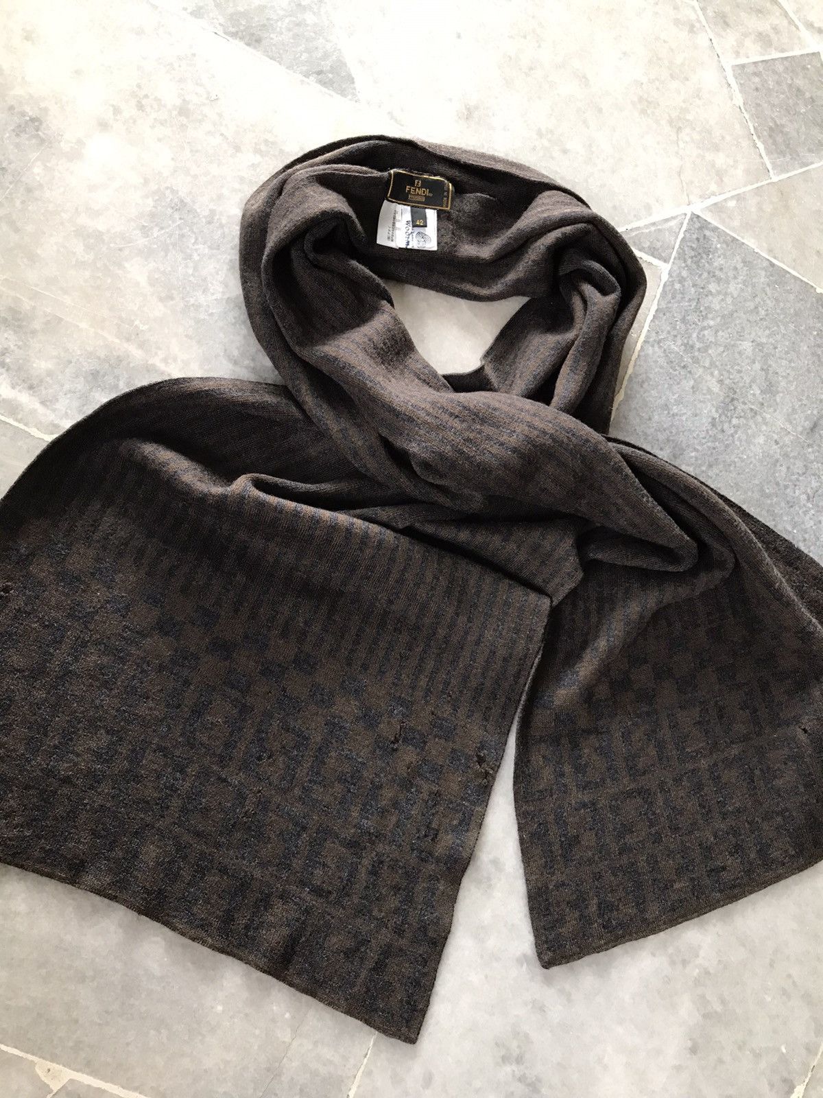 Fendi × Vintage Fendi Wool Muffler Scarf Size 42 Size ONE SIZE - 4 Thumbnail