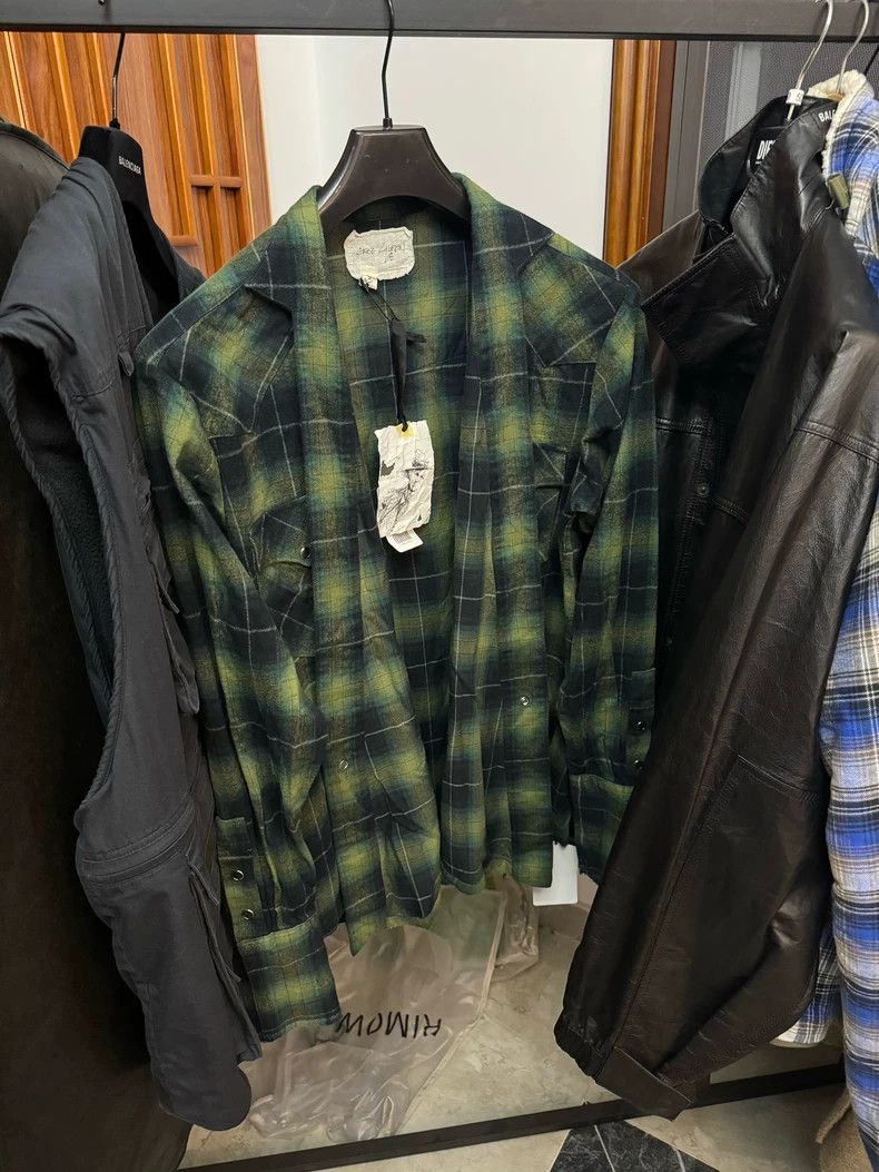 Greg Lauren Plaid Shirt Jacket Outerwear -dmc