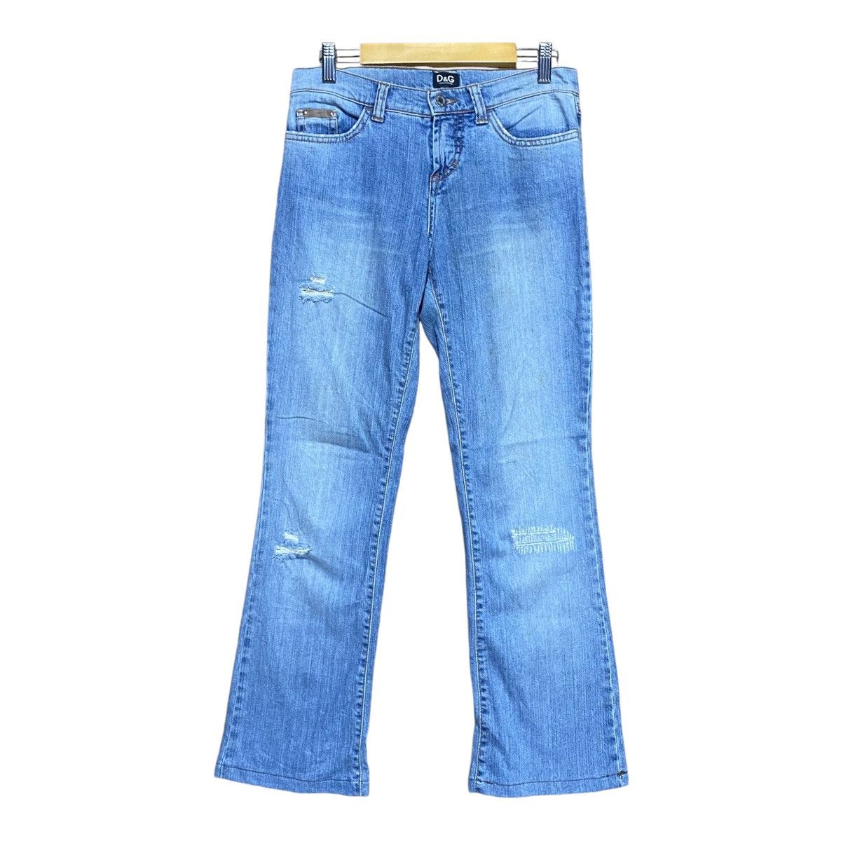 Dolce & Gabbana × Jean Dolce & Gabbana Distressed Bootcut Jeans Size 26" / US 2 / IT 38 - 1 Thumbnail