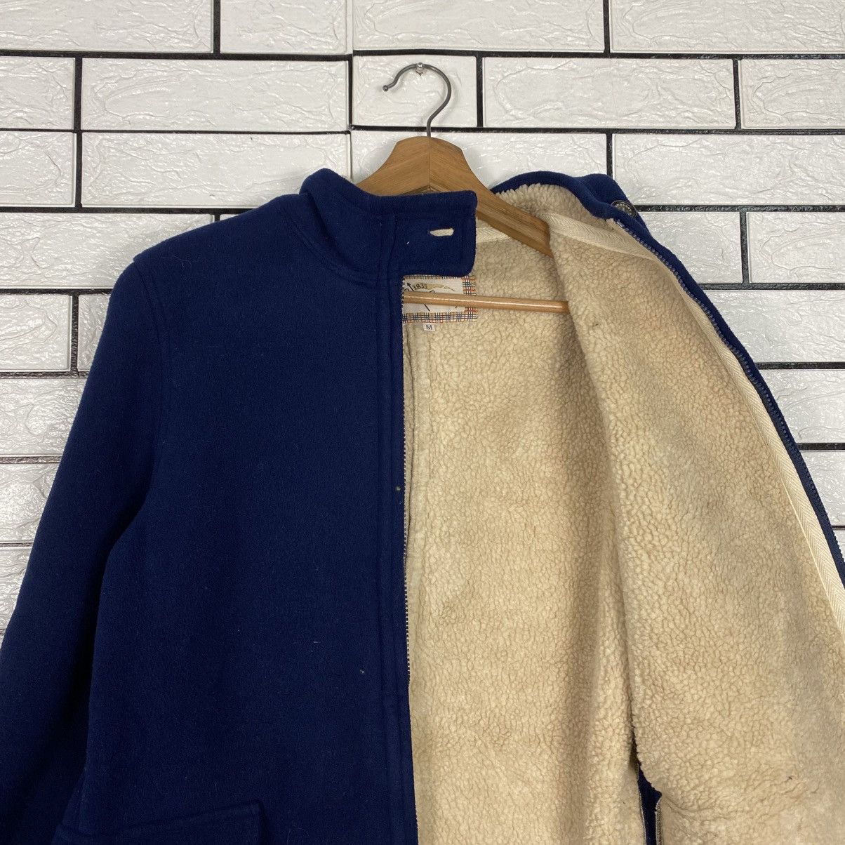 Burberry Vintage Thomas Burberry Wool Jacket Blanket Shearling Size US M / EU 48-50 / 2 - 13 Thumbnail