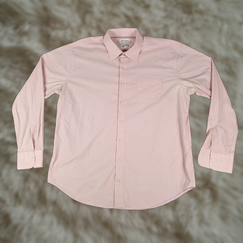 Peter Millar Peter Millar Shirt Mens XL Pink Check Nylon Button Up Summer Comfort Size US XL / EU 56 / 4 - 1 Thumbnail
