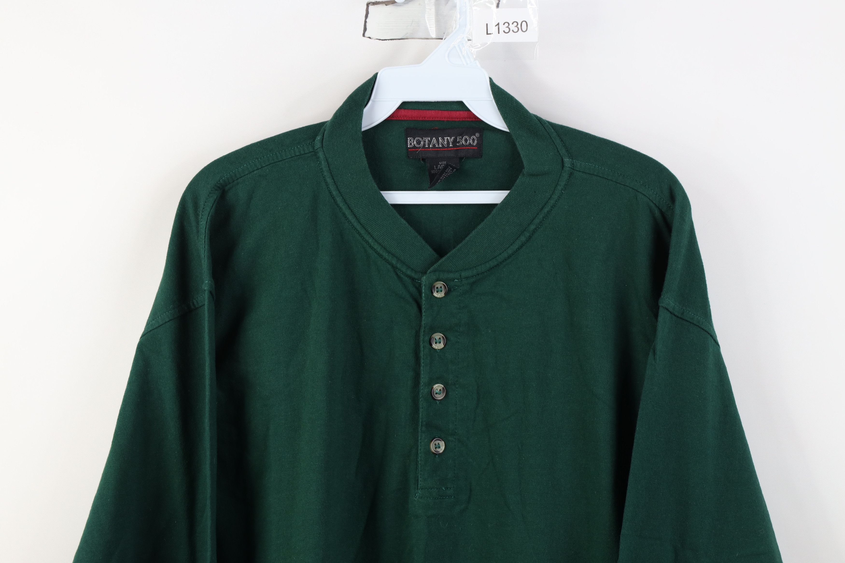Vintage Vintage 90s Streetwear Cotton Long Sleeve Henley T-Shirt Size US L / EU 52-54 / 3 - 2 Thumbnail