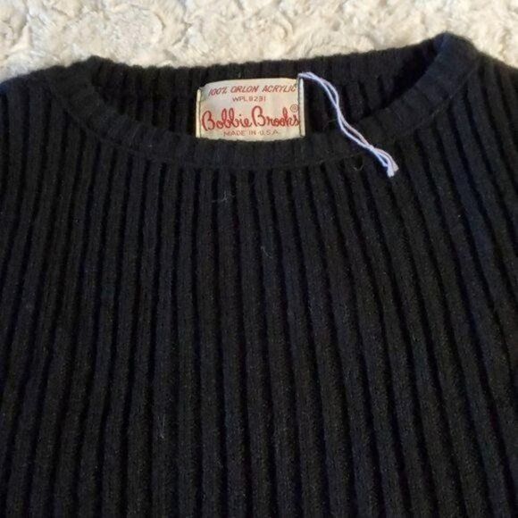Vintage Bobbie Brooks Vintage Union Tag 100% Orlon Acrylic Black Rib Size L / US 10 / IT 46 - 2 Thumbnail