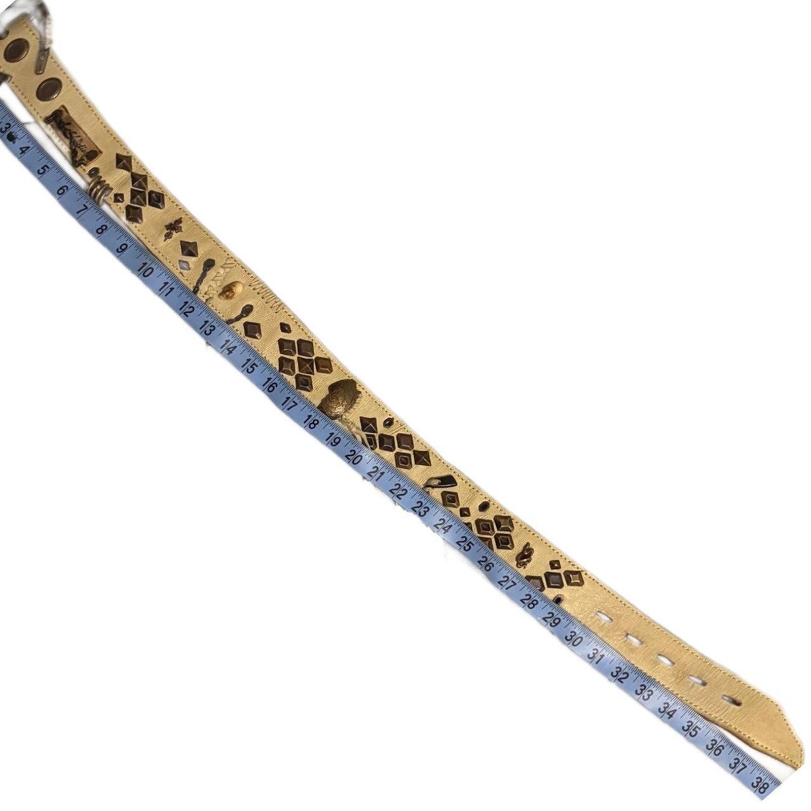 14th Addiction 14th Addiction Ivory Raider Belt Size 32 - 8 Thumbnail