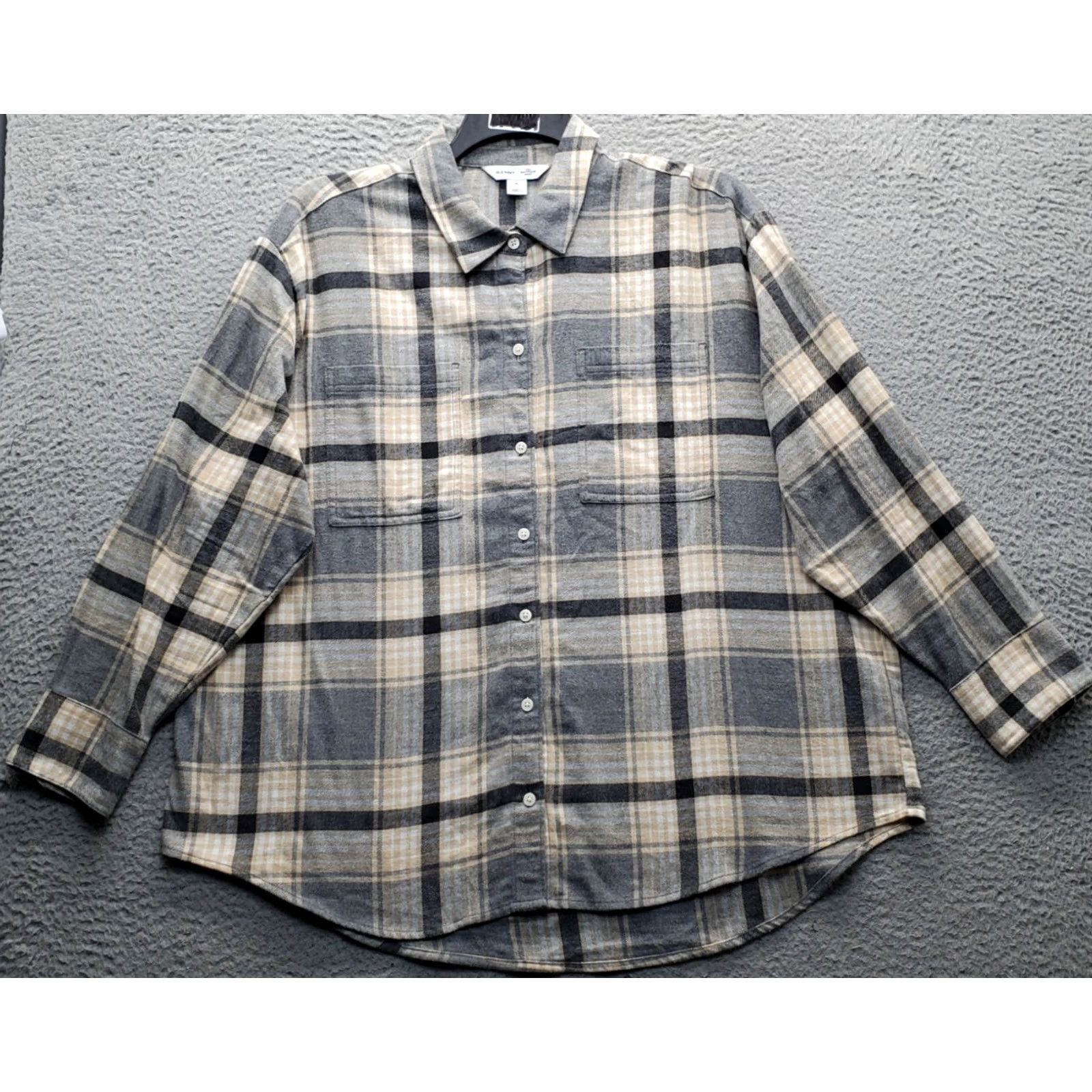 Old Navy Old Navy The Boyfriend Shirt Womens XL Multi Plaid Flannel Collared Button Up Size XL / US 12-14 / IT 48-50 - 2 Thumbnail
