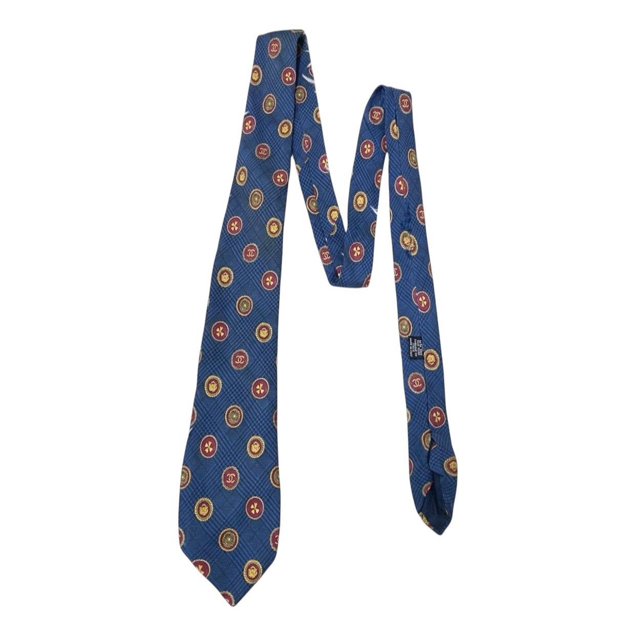 Chanel Vintage Chanel Interlocking CC Medallion Silk Tie Size ONE SIZE - 1 Thumbnail
