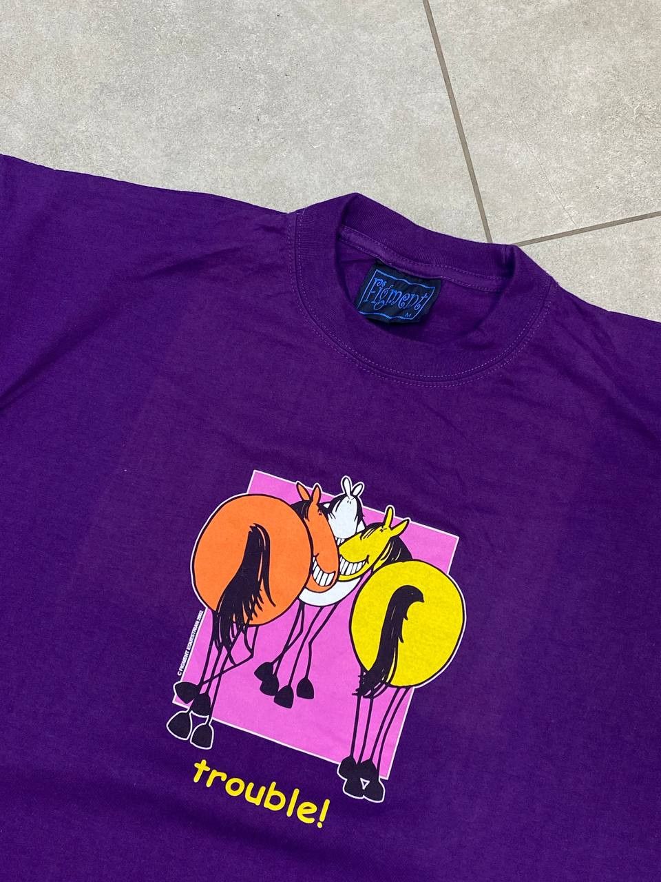 Cartoon Network Vintage Figment Disney 2002 Horses Trouble! Promo T-Shirt Size US M / EU 48-50 / 2 - 10 Thumbnail