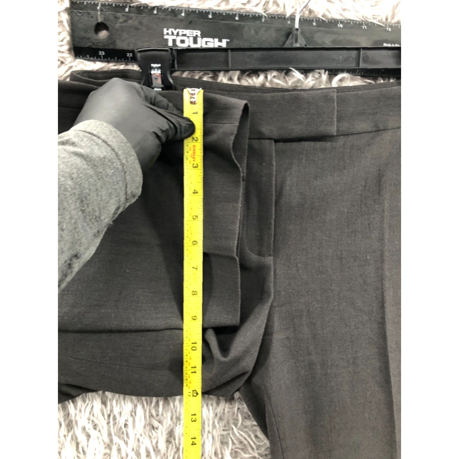 Anne Klein Anne Klein Gray Dress Pants Size 8 Womens Knit Flat Front Elastic Waist Pockets Straight Leg Modern Classic Size 30" / US 8 / IT 44 - 4 Thumbnail