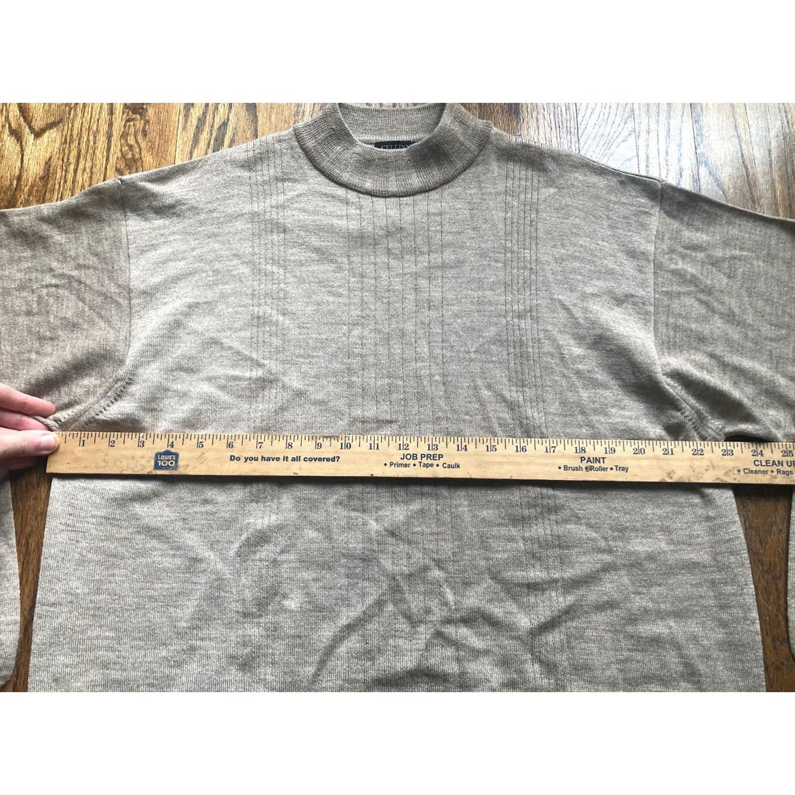 Vintage Cellini Sweater Mens Size L Beige 100% Wool Made In Italy Pullover EUC Size US L / EU 52-54 / 3 - 6 Thumbnail