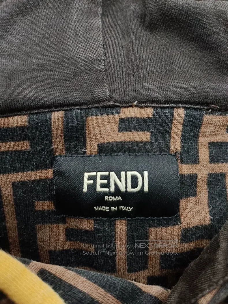 Fendi Fendi Embroidered Logo Hooded Sweatshirt - Brown Size US S / EU 44-46 / 1 - 3 Thumbnail