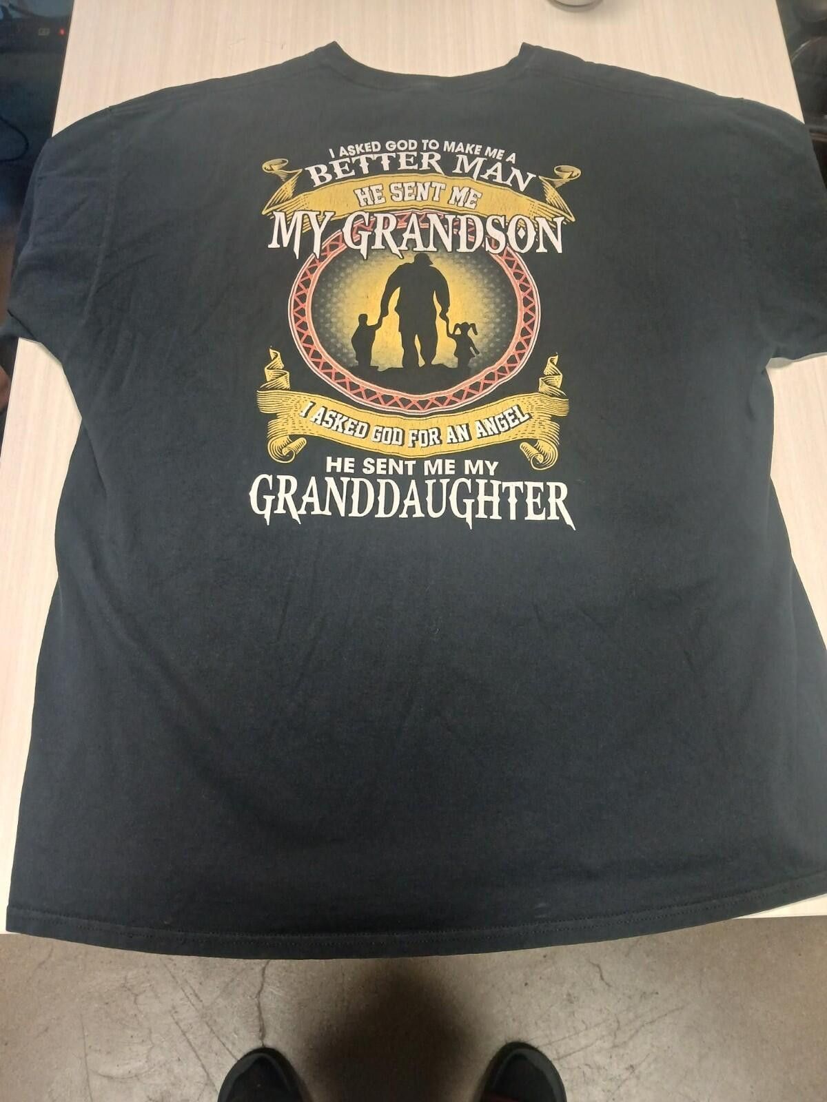 Fruit Of The Loom Grandpa Gift T-Shirt “Better Man / Grandson Granddaughter” Size US XL / EU 56 / 4 - 3 Thumbnail