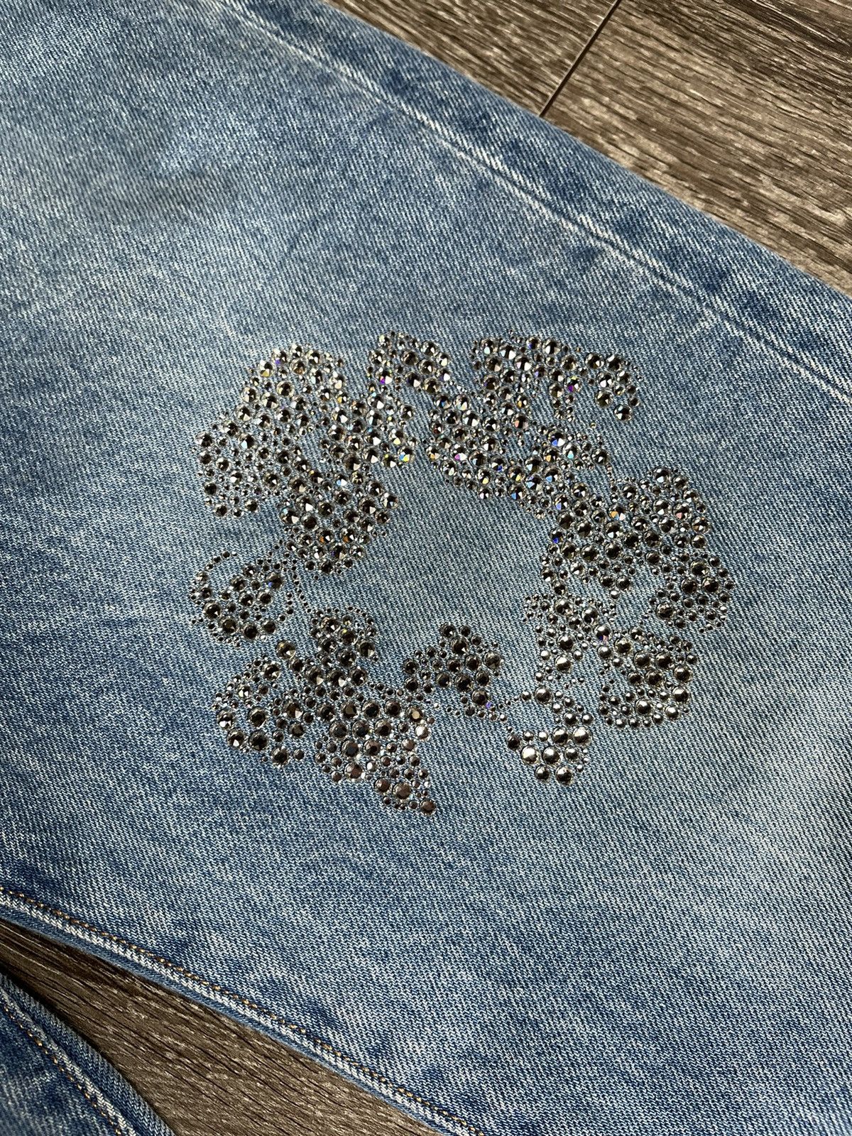 DENIM TEARS Denim Tears Bust Down Crystal Light Blue Denim Jeans Size US 30 / EU 46 - 3 Thumbnail