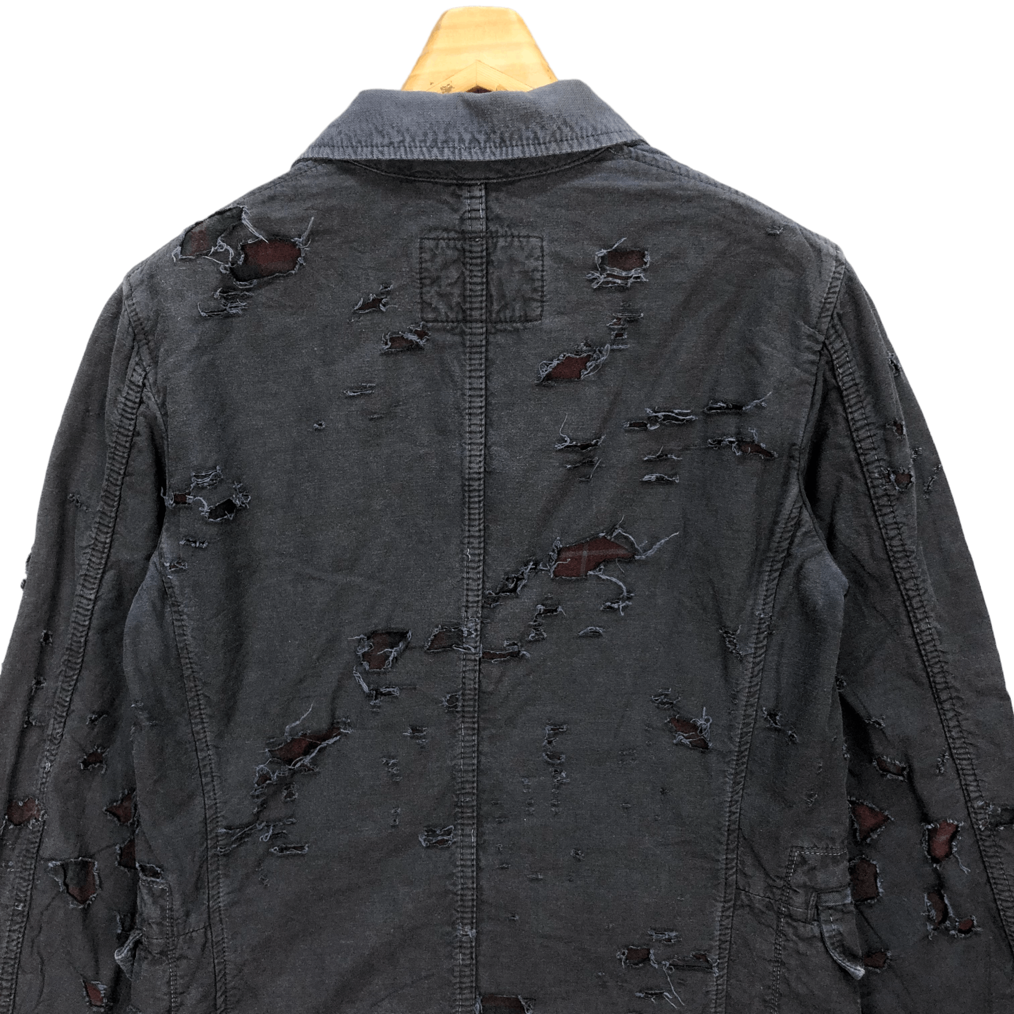Marithe + Francois Girbaud 🔥MFG TRASHED DISTRESSED DESIGN JACKET #5761-205 Size US M / EU 48-50 / 2 - 13 Thumbnail