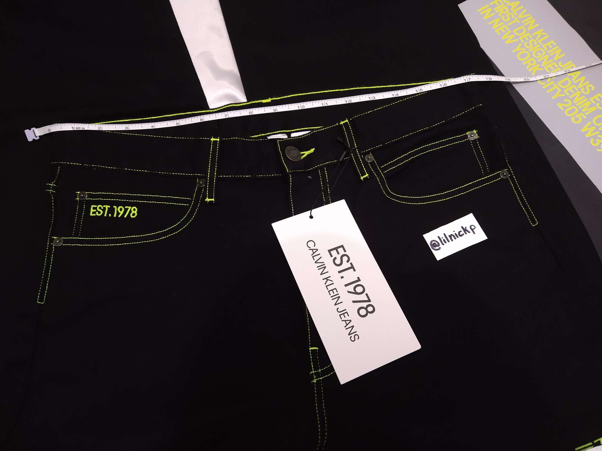 Calvin Klein 205W39NYC EST. 1978 Baggy Black Hole Jeans Size US 32 / EU 48 - 5 Thumbnail
