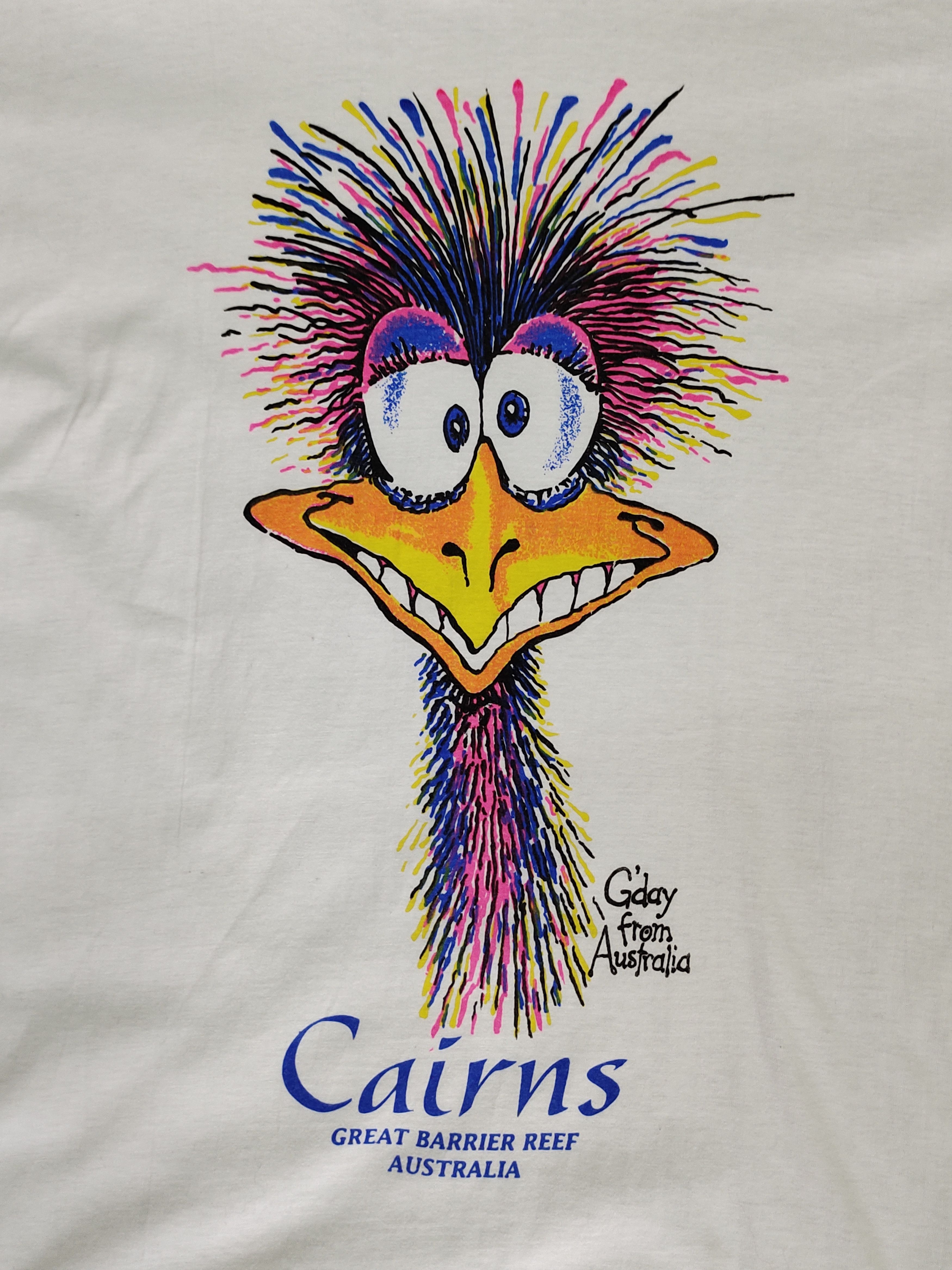 Man Made In Australia Vintage 90s Cairns Australia Artwork T-Shirt Ken Done Mambo Size US M / EU 48-50 / 2 - 4 Thumbnail
