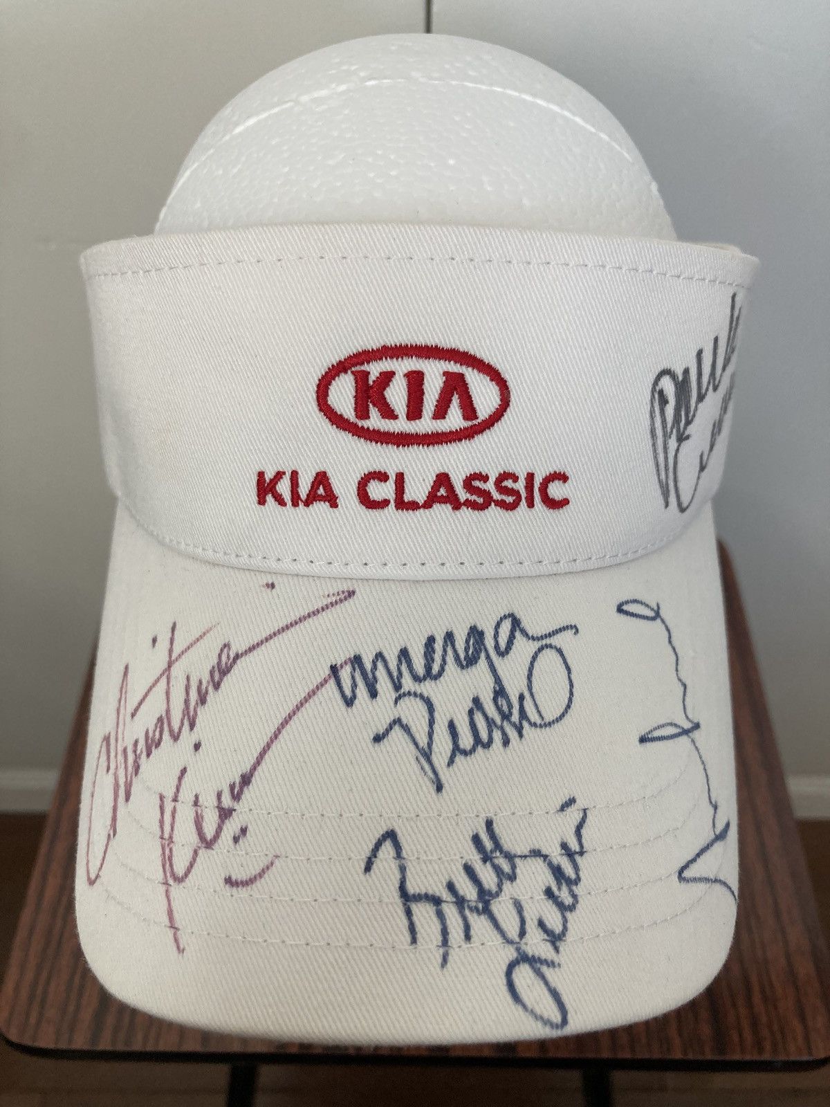 Imperial LPGA KIA CLASSIC GOLF VISOR CAP HAT SIGNED PAULA CREAMER KIM Size ONE SIZE - 4 Thumbnail